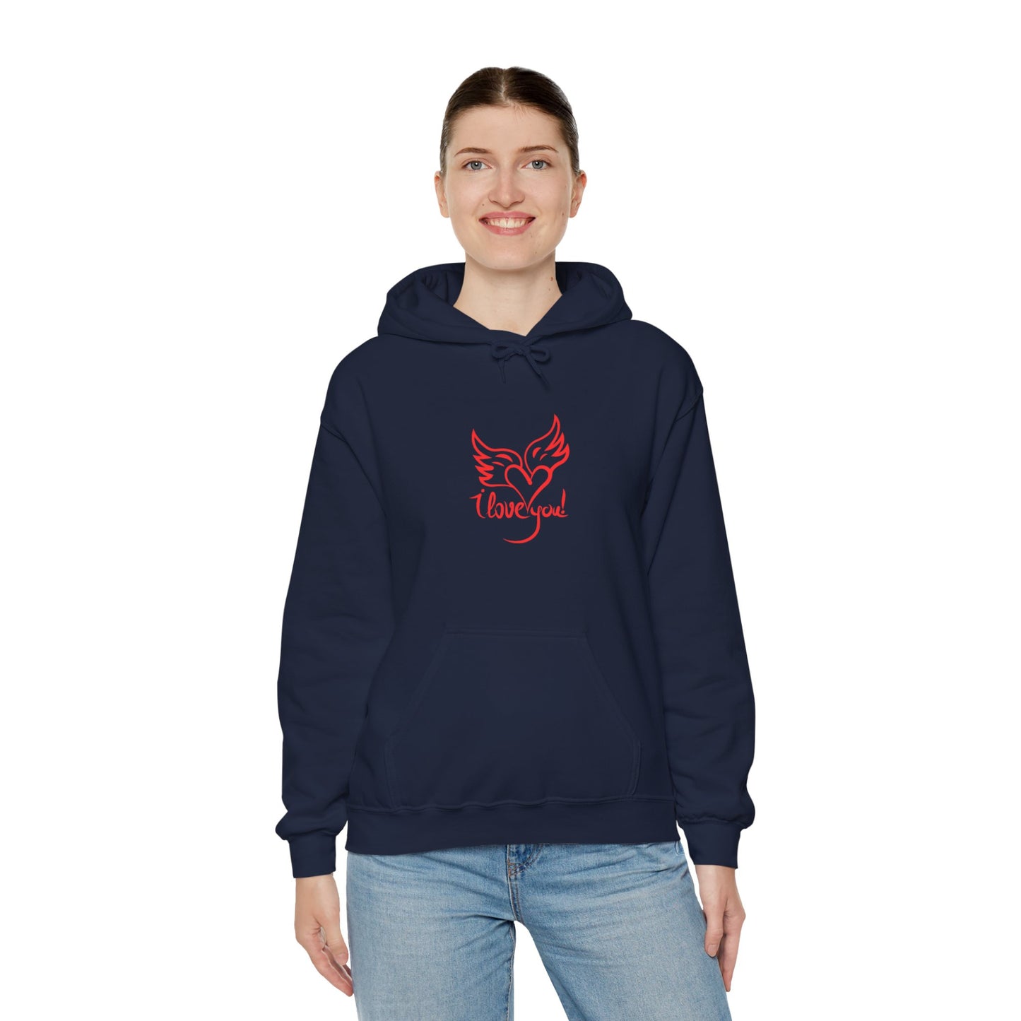 I love you beautiful valentine Heavy Hooded Sweatshirt for men and women