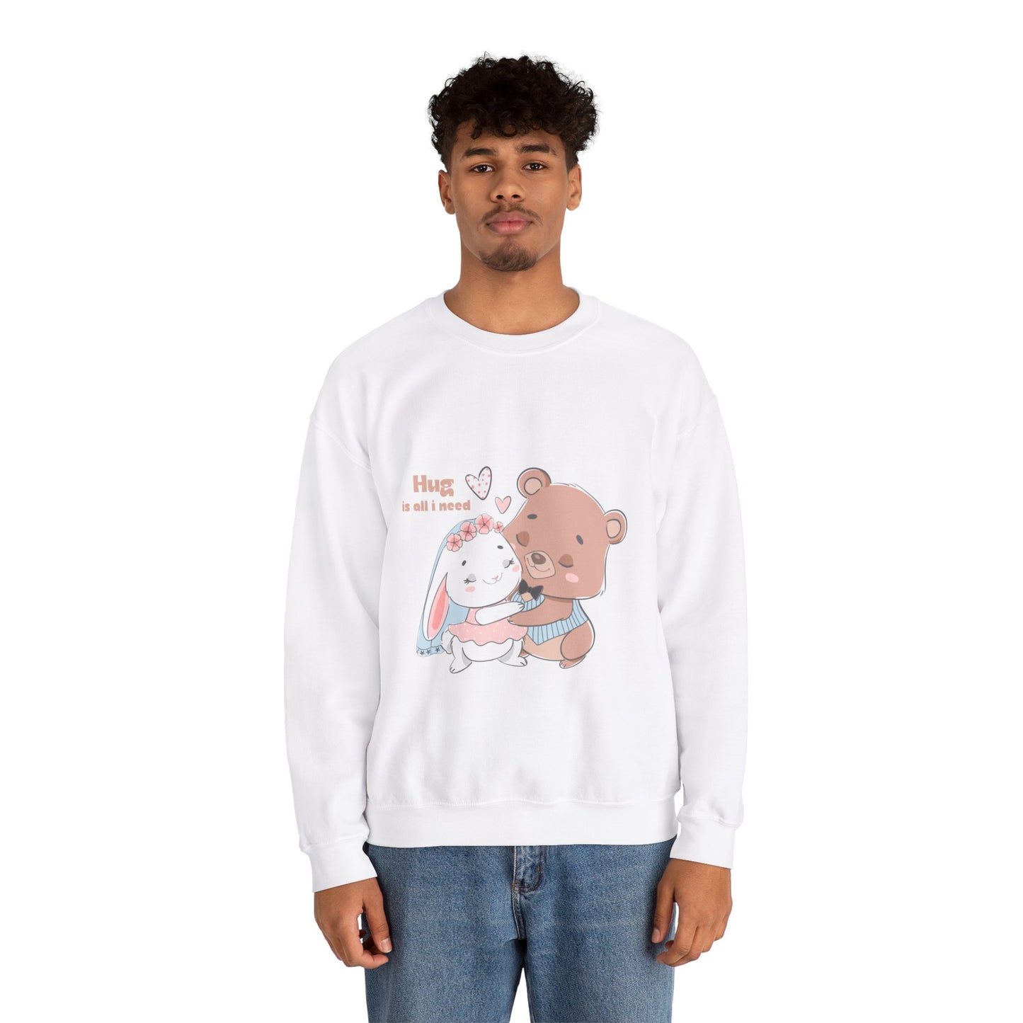 Hug is all i need Cute heavy Valentine's Special Sweatshirt for men and women