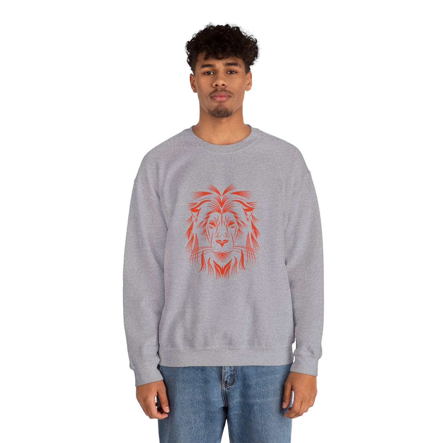 Beautiful lion art Crewneck Sweatshirt for men