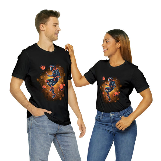 Beautiful Astronaut Jersey Short Sleeve T-Shirt for men and women