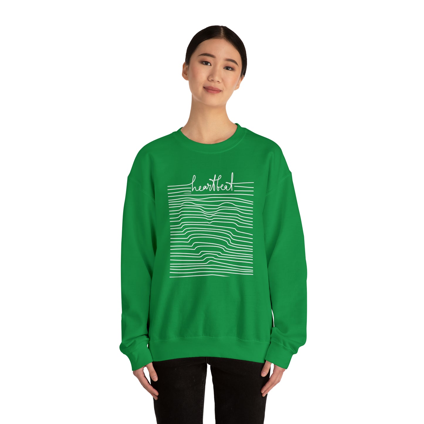 Very beautiful and creative heartbeat men and women very comfortable Heavy Blend™ Crewneck Sweatshirt