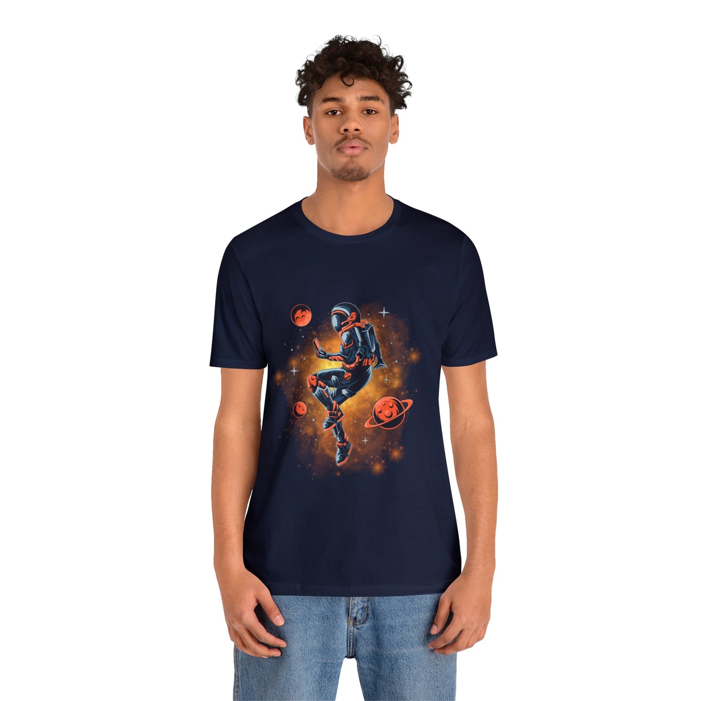 Beautiful Astronaut Jersey Short Sleeve T-Shirt for men and women