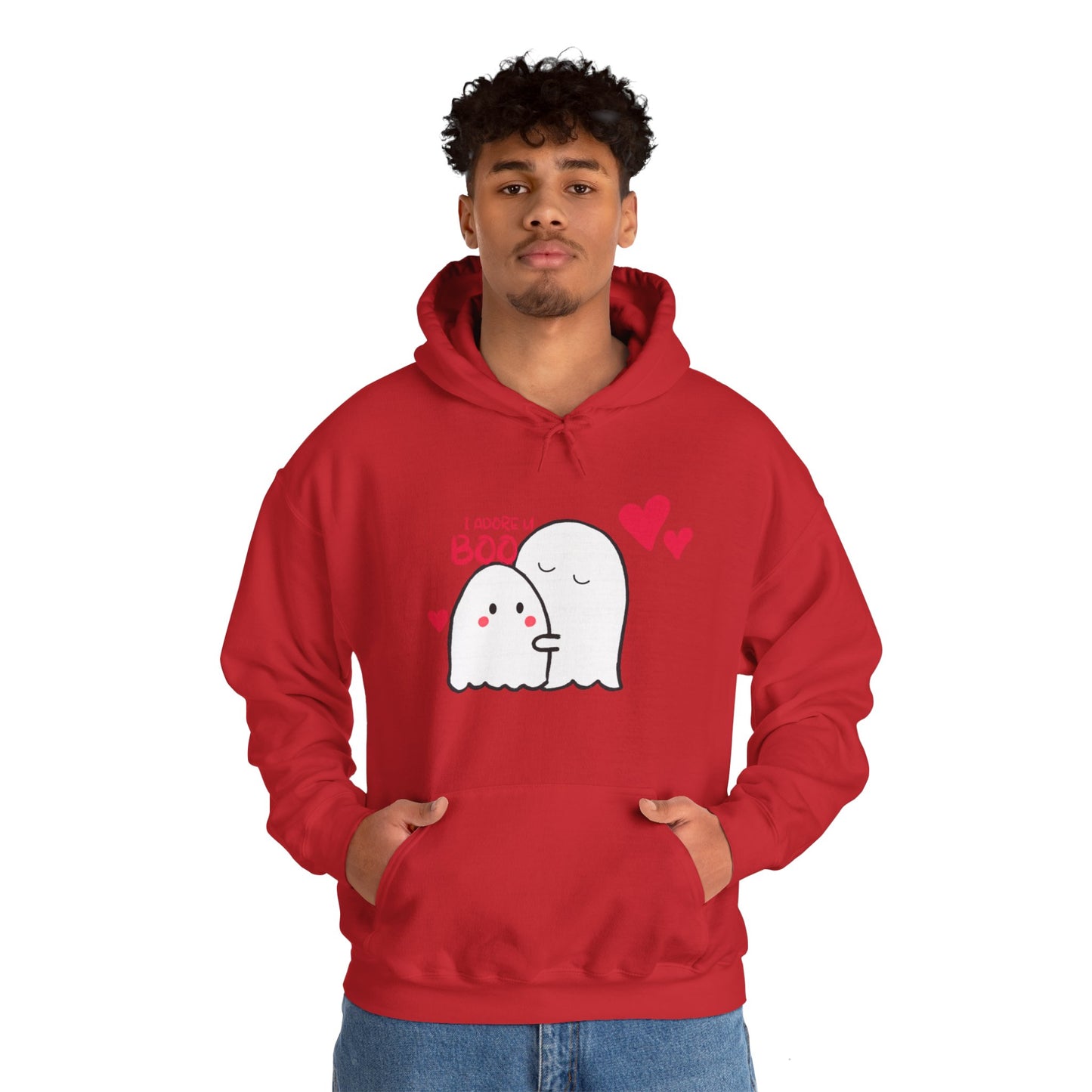 Cute i adore you my boo Heavy Hooded Sweatshirt for men and women