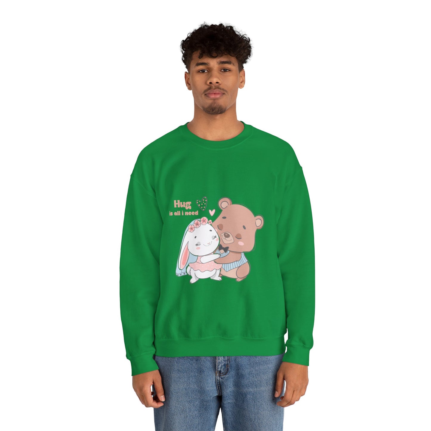 Hug is all i need Cute heavy Valentine's Special Sweatshirt for men and women