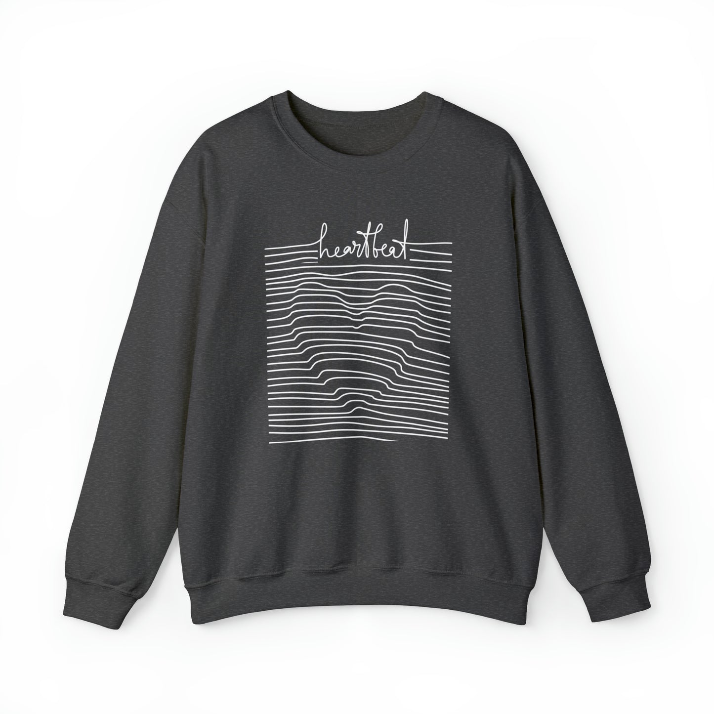 Very beautiful and creative heartbeat men and women very comfortable Heavy Blend™ Crewneck Sweatshirt