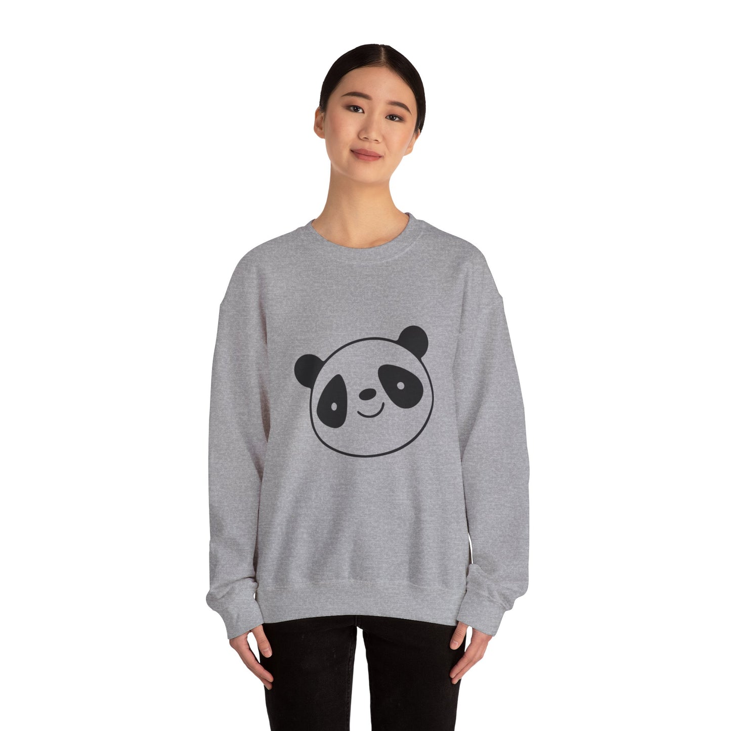 Panda love Heavy Crewneck Sweatshirt for men and women