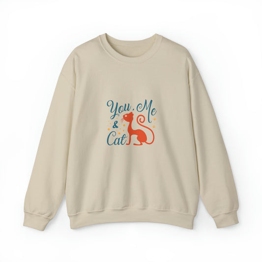 You me and cat Heavy Blend™ Crewneck Sweatshirt for women