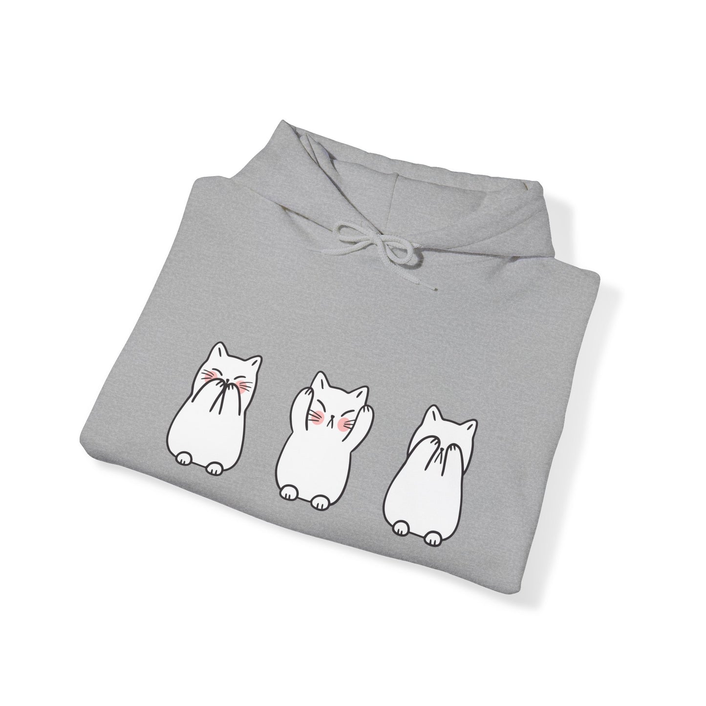 Cute kitty Heavy Hooded Sweatshirt for women