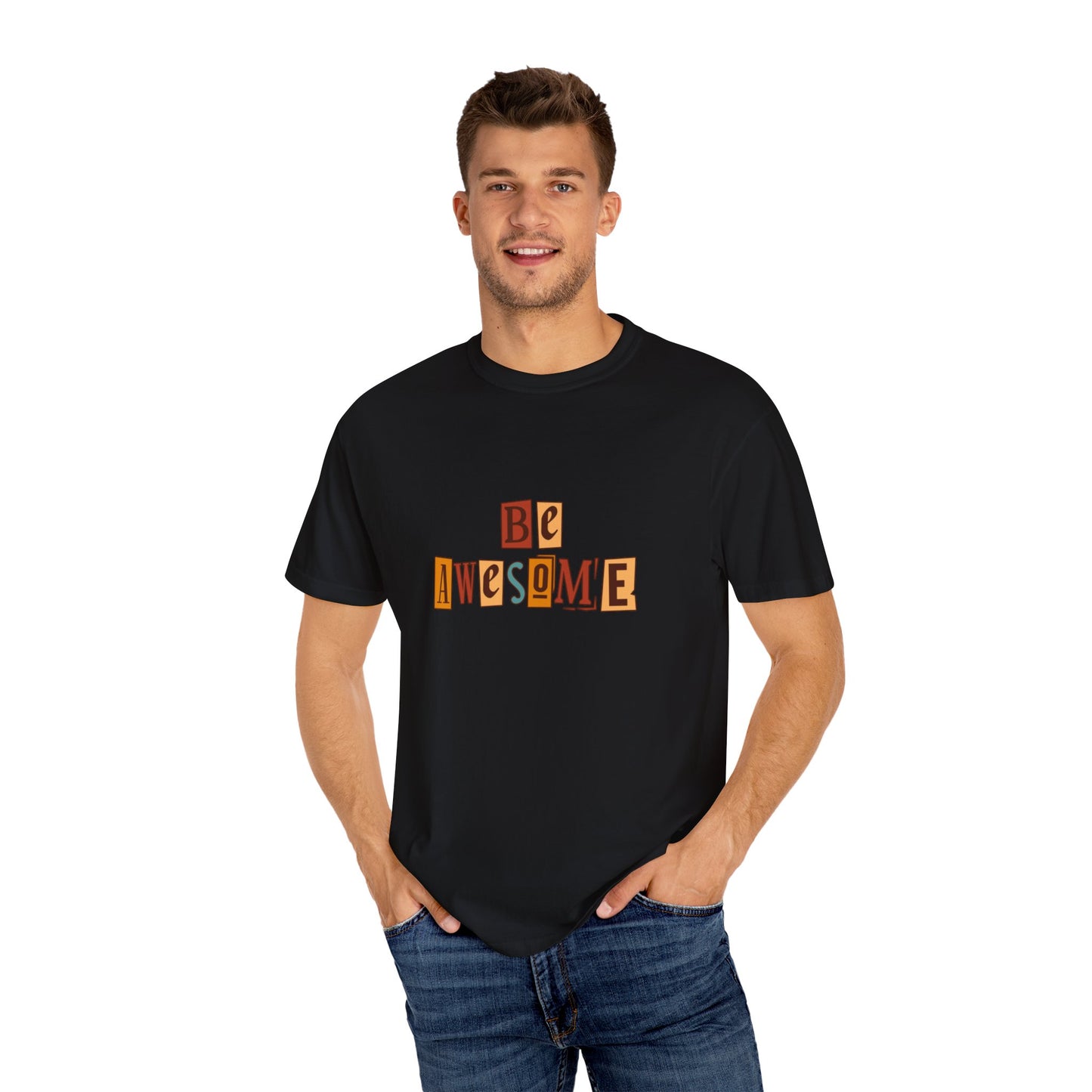 Colourful Be Awesome cool T-shirt for men and women