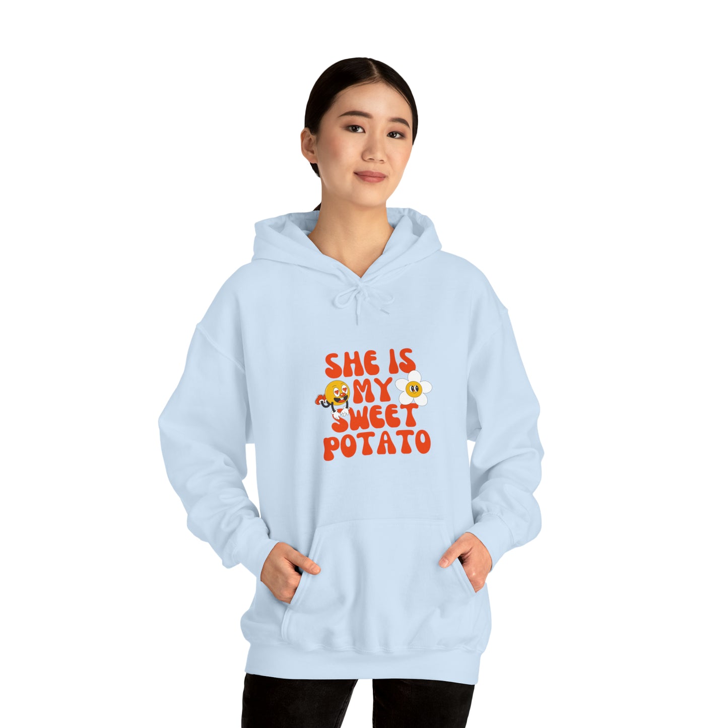 MEN and WOMEN cute she is my sweet potato Heavy Blend™ Hooded Sweatshirt