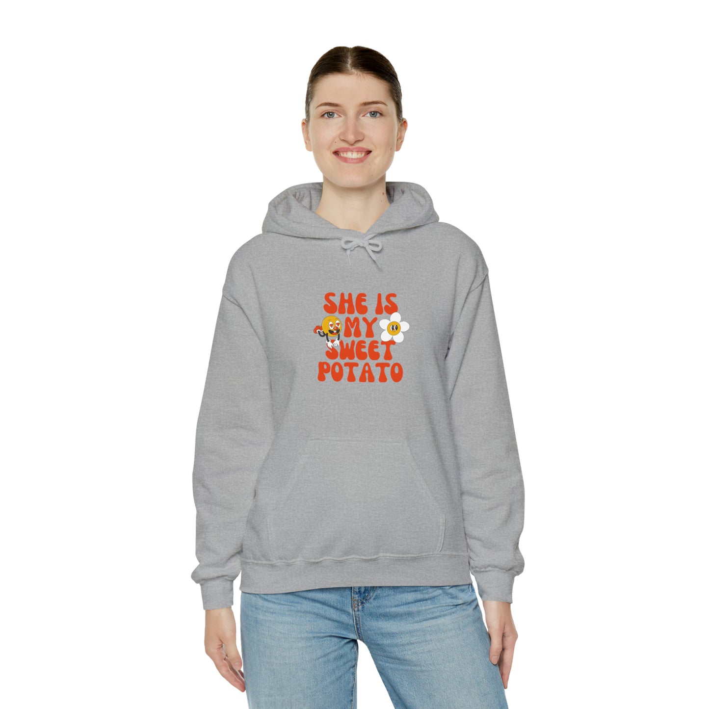 MEN and WOMEN cute she is my sweet potato Heavy Blend™ Hooded Sweatshirt