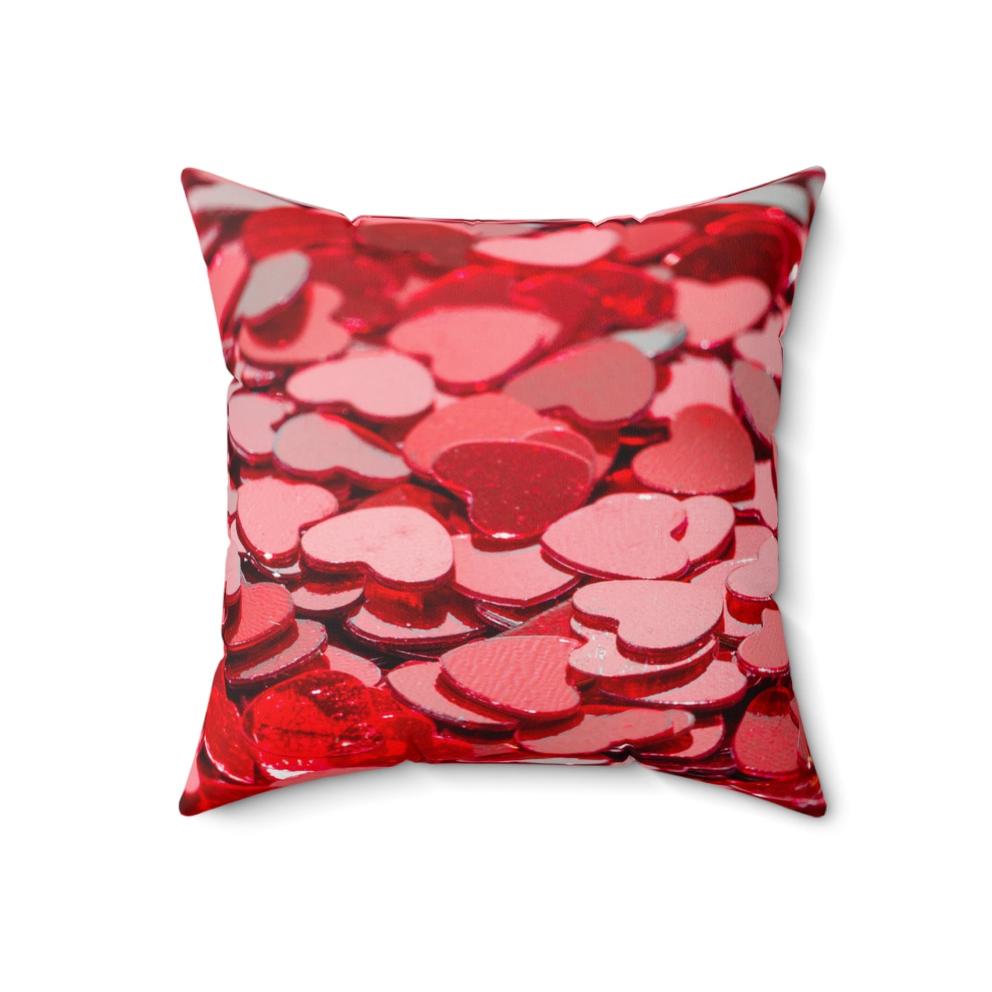 Cute and beautiful red heart Square Pillow