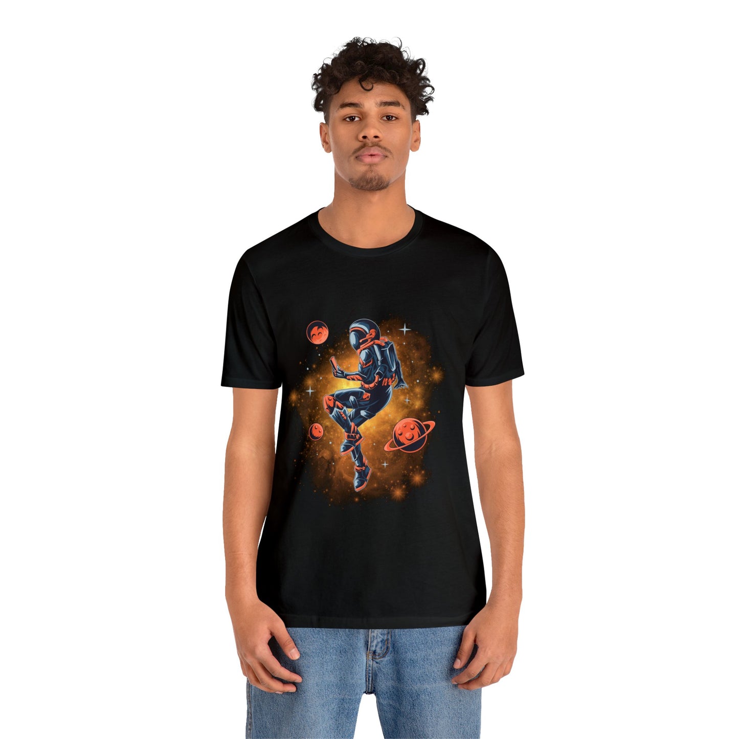 Beautiful Astronaut Jersey Short Sleeve T-Shirt for men and women