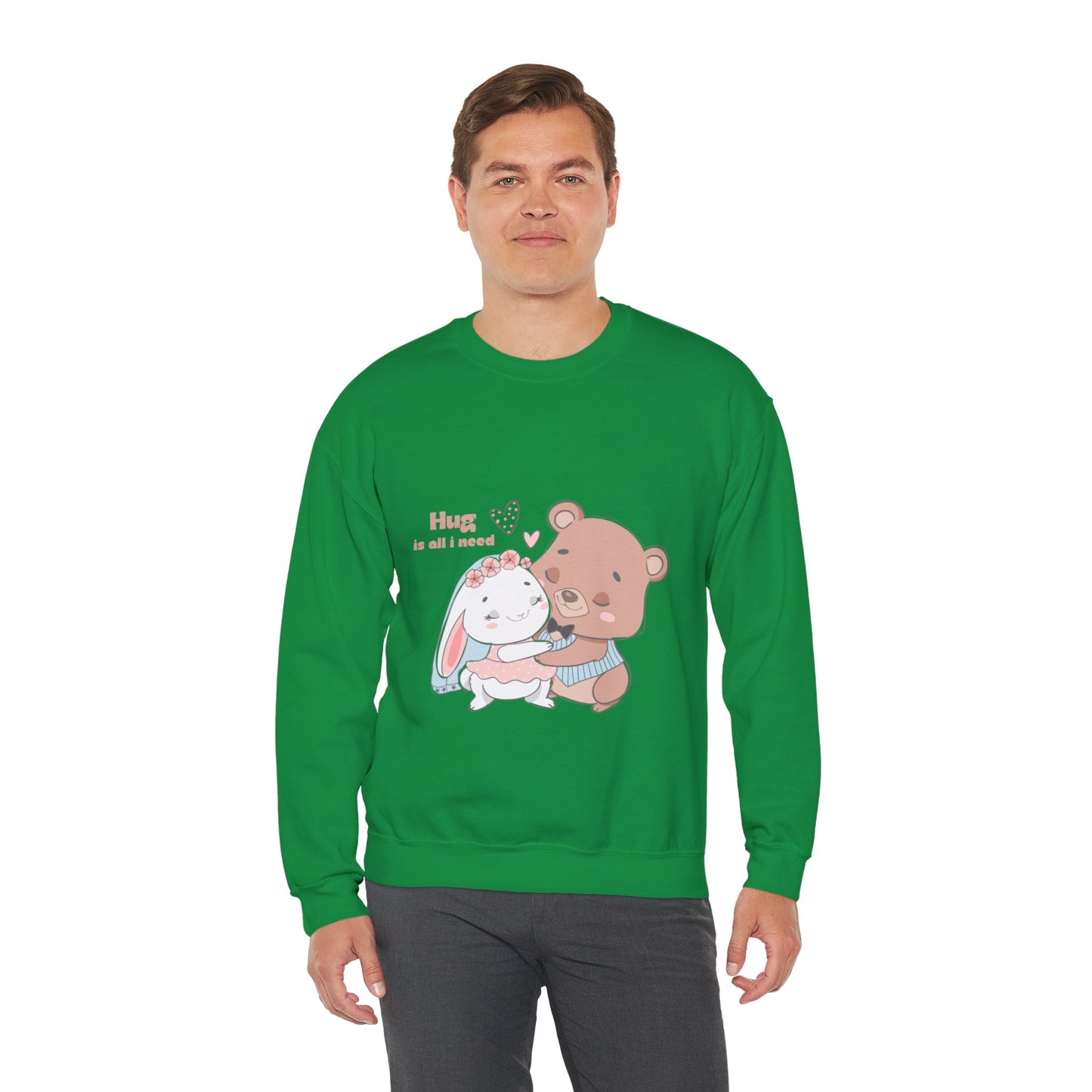 Hug is all i need Cute heavy Valentine's Special Sweatshirt for men and women