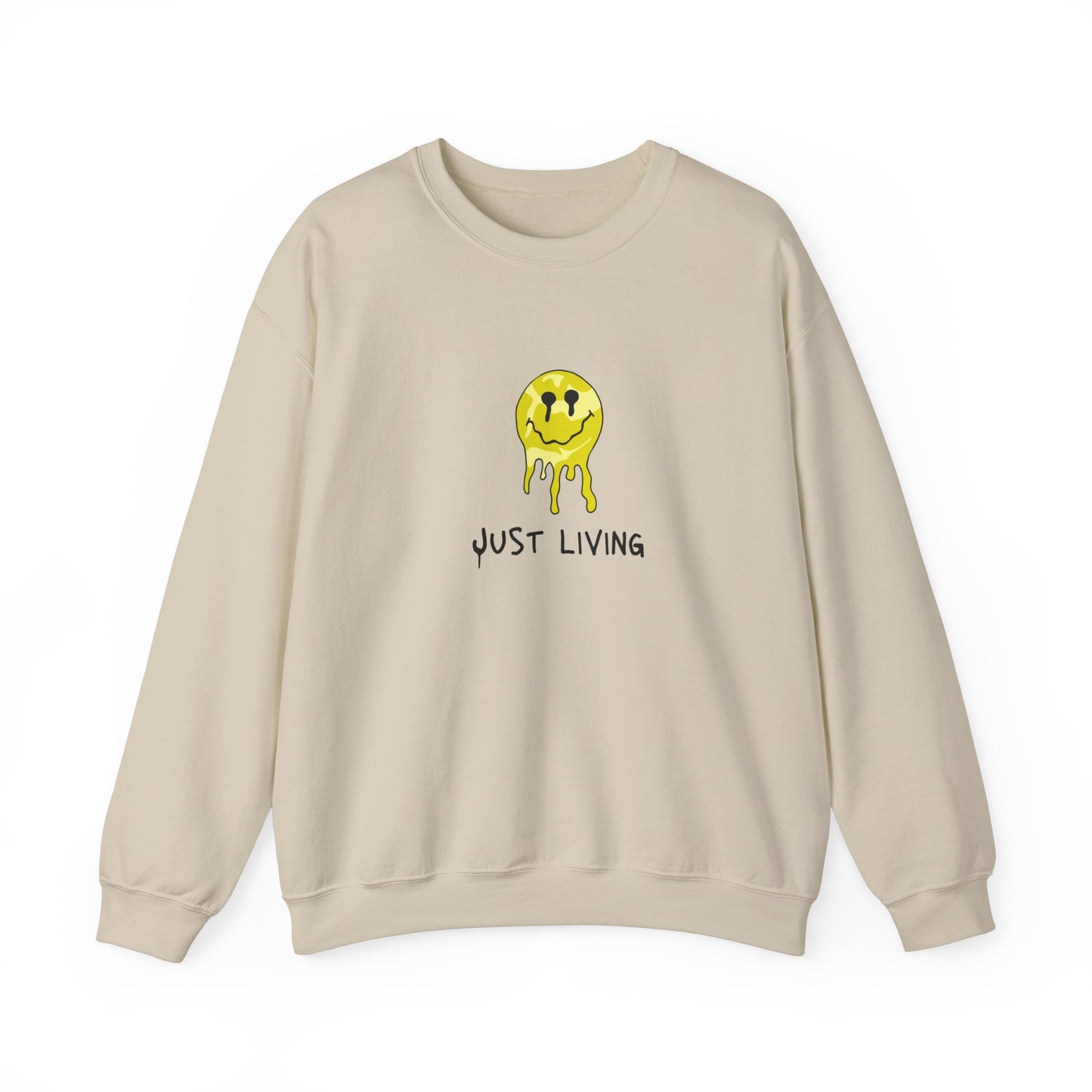 MEN and WOMEN CUTE Just Living Heavy Blend Crewneck Sweatshirt