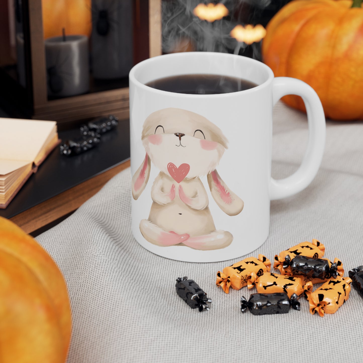 Cute bunny with heart Coffee  Mug 11oz