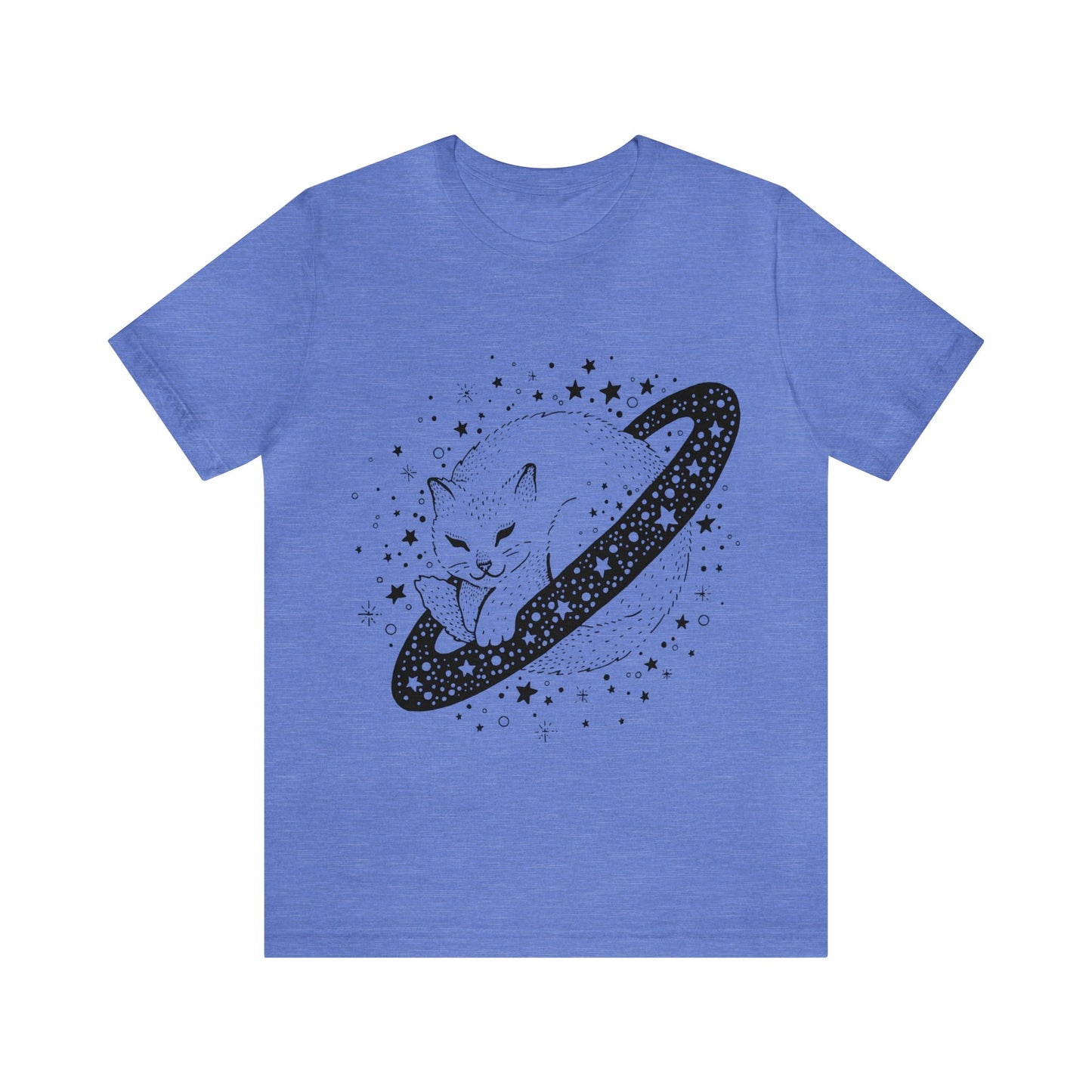 Beautiful space CAT Jersey Short Sleeve T-Shirt for Men and Women