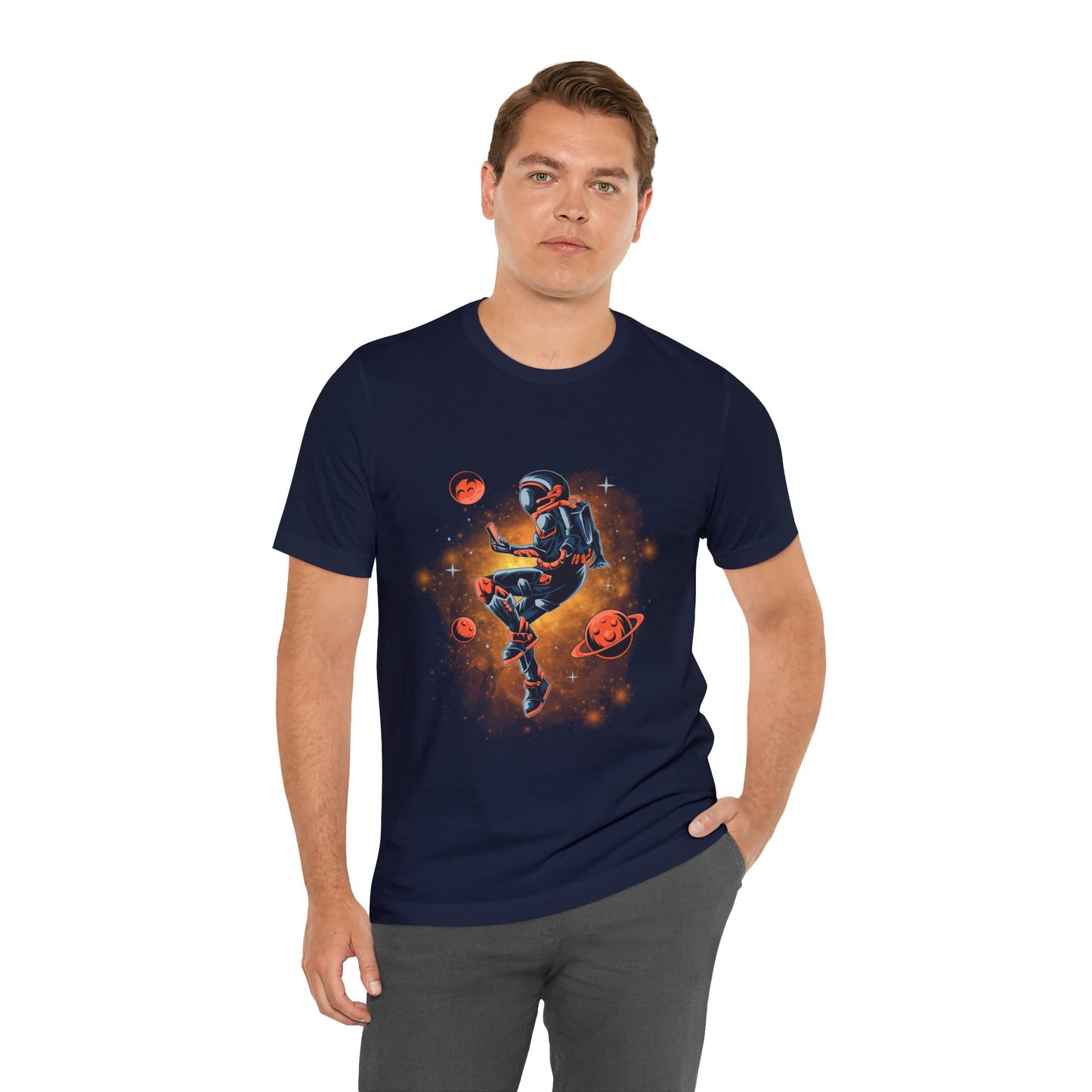 Beautiful Astronaut Jersey Short Sleeve T-Shirt for men and women