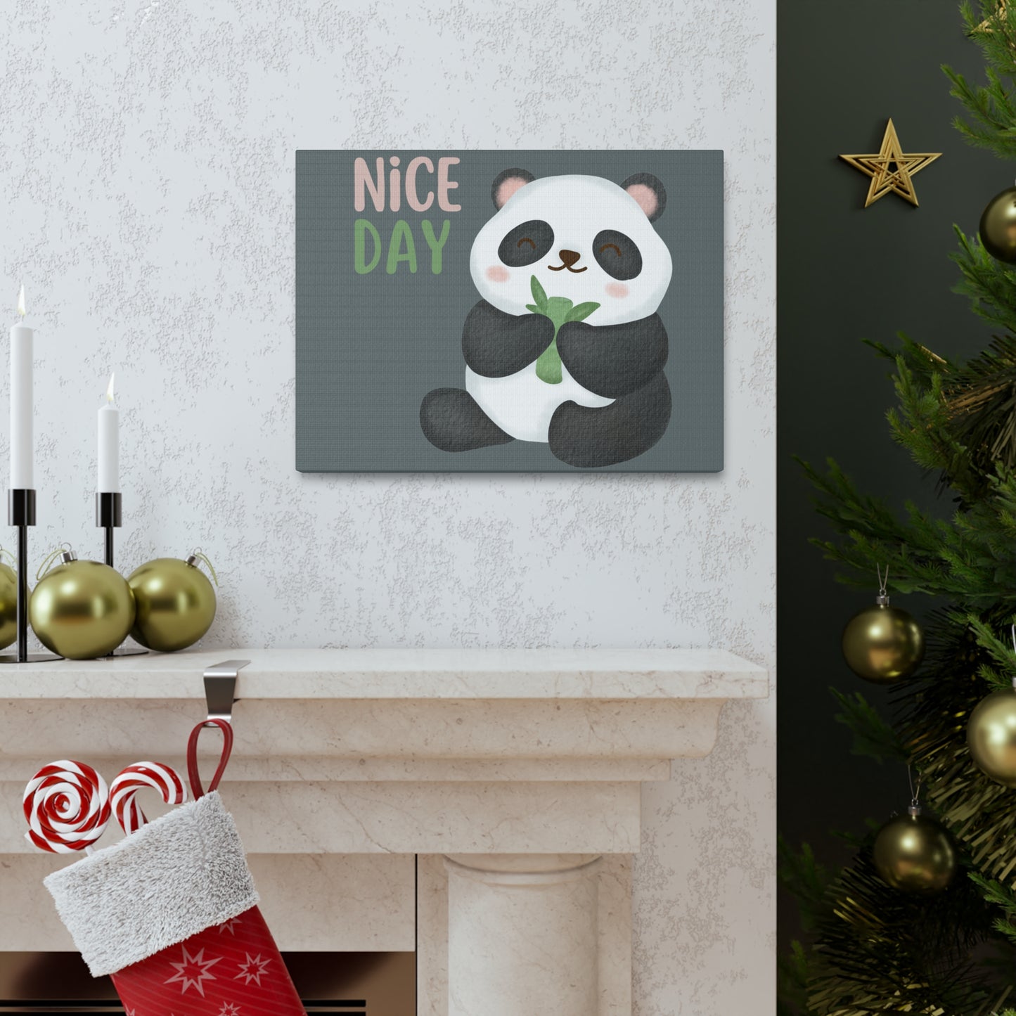 Cute baby panda Canvas Gallery Wraps