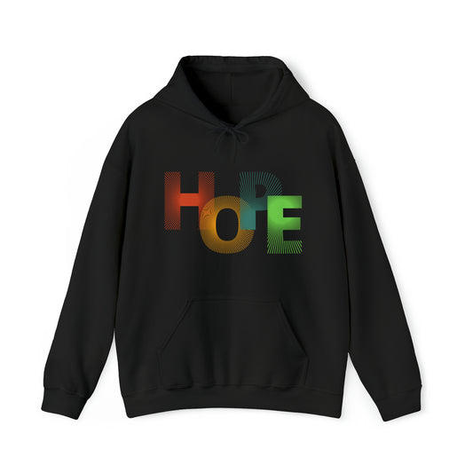 Beautiful and colourful HOPE Heavy Blend™ Hooded Sweatshirt for men and women