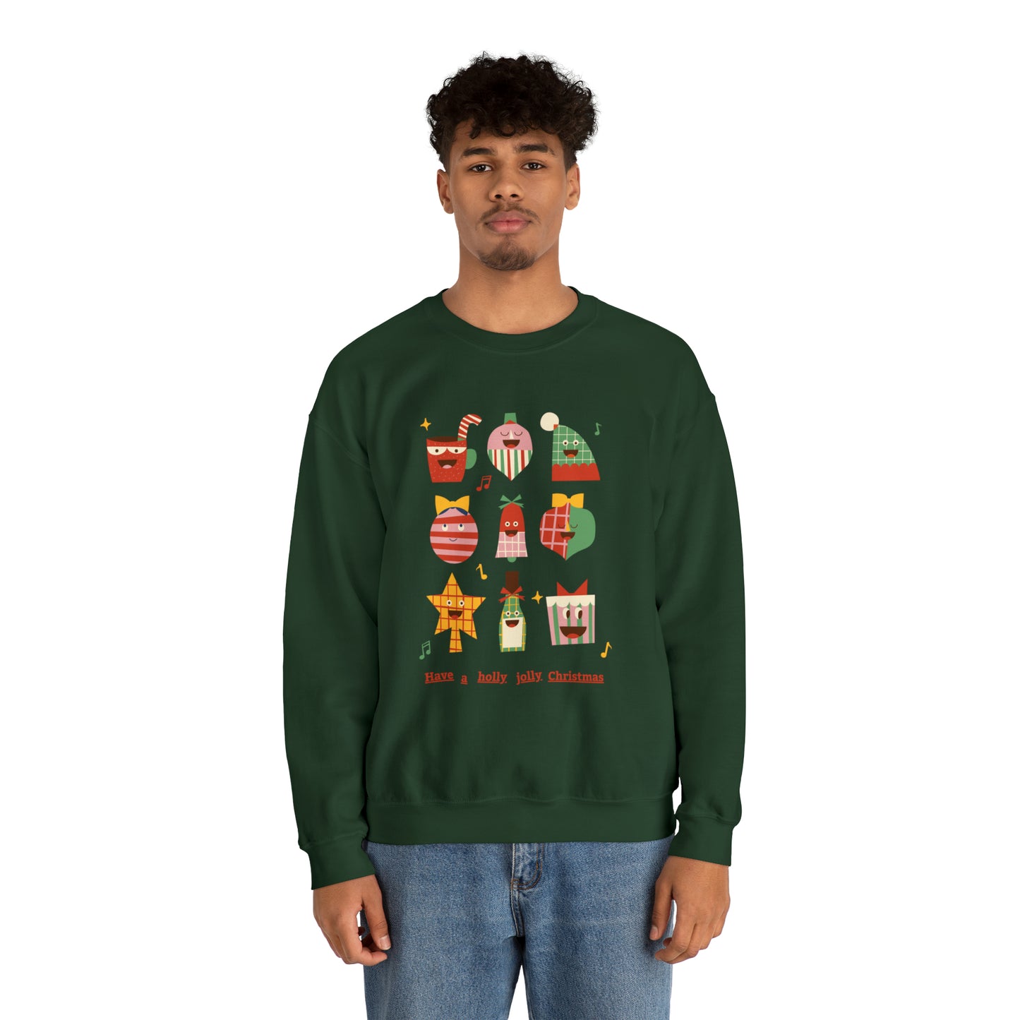 Have a HOLLY JOLLY Christmas Heavy Blend™ Crewneck Sweatshirt for men and women