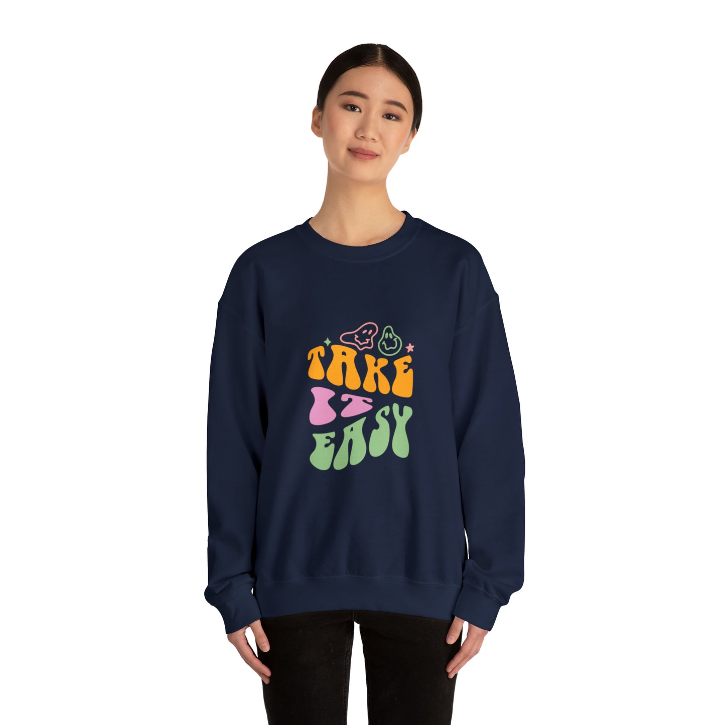 Take it easy colourful men and women Heavy Blend™ Crewneck Sweatshirt