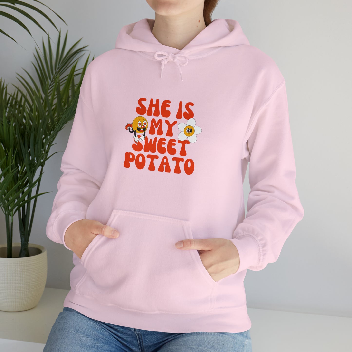 MEN and WOMEN cute she is my sweet potato Heavy Blend™ Hooded Sweatshirt