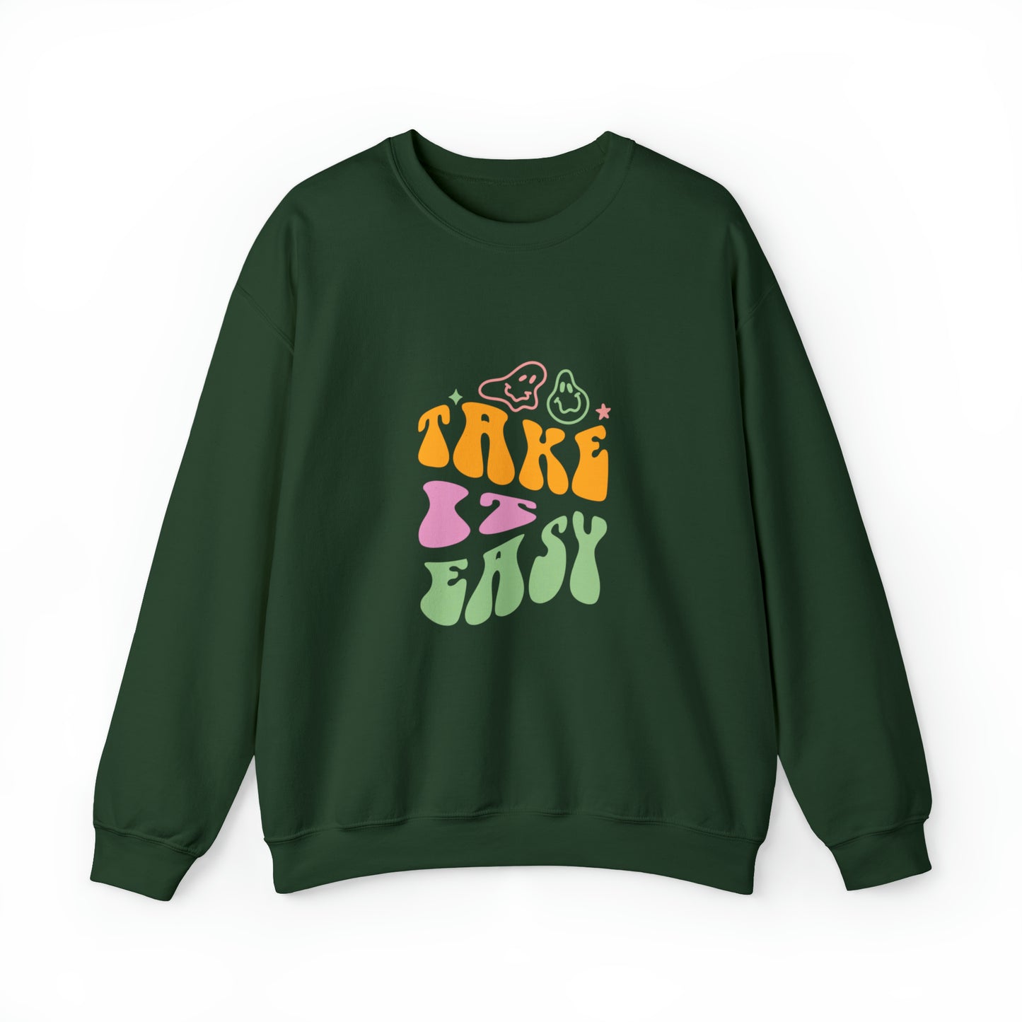 Take it easy colourful men and women Heavy Blend™ Crewneck Sweatshirt