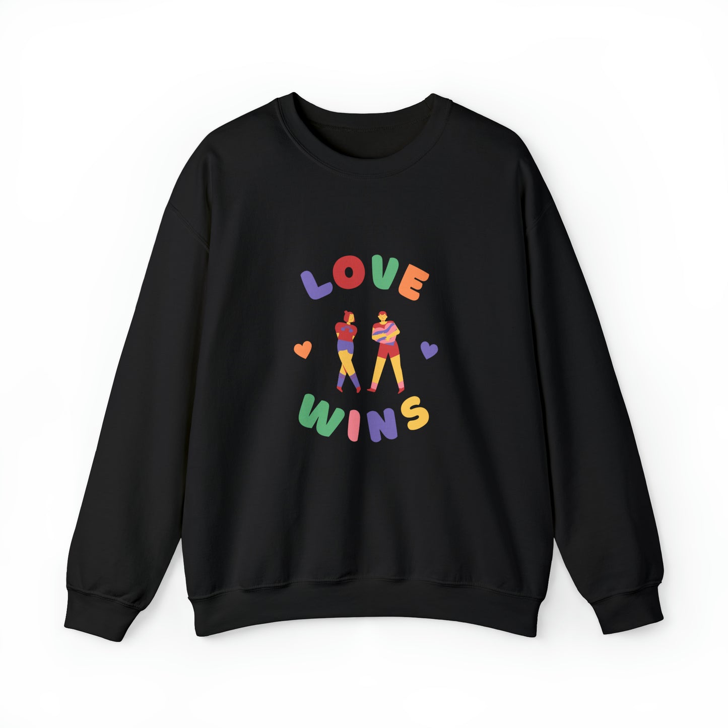 Beautiful LOVE WINS couple Heavy Blend™ Crewneck Sweatshirt for men and women