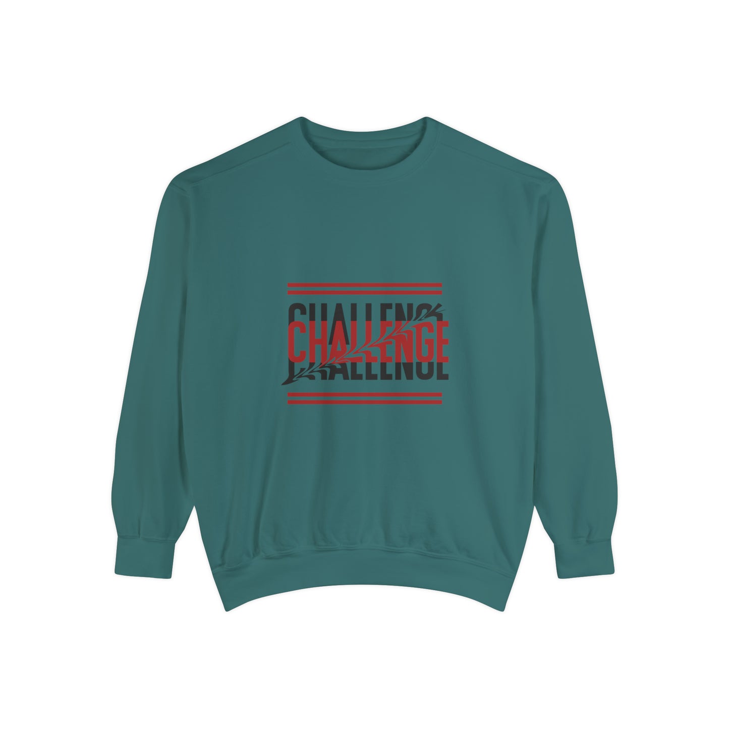 Beautiful Creative Challenge print men and women and  Garment-Dyed Sweatshirt