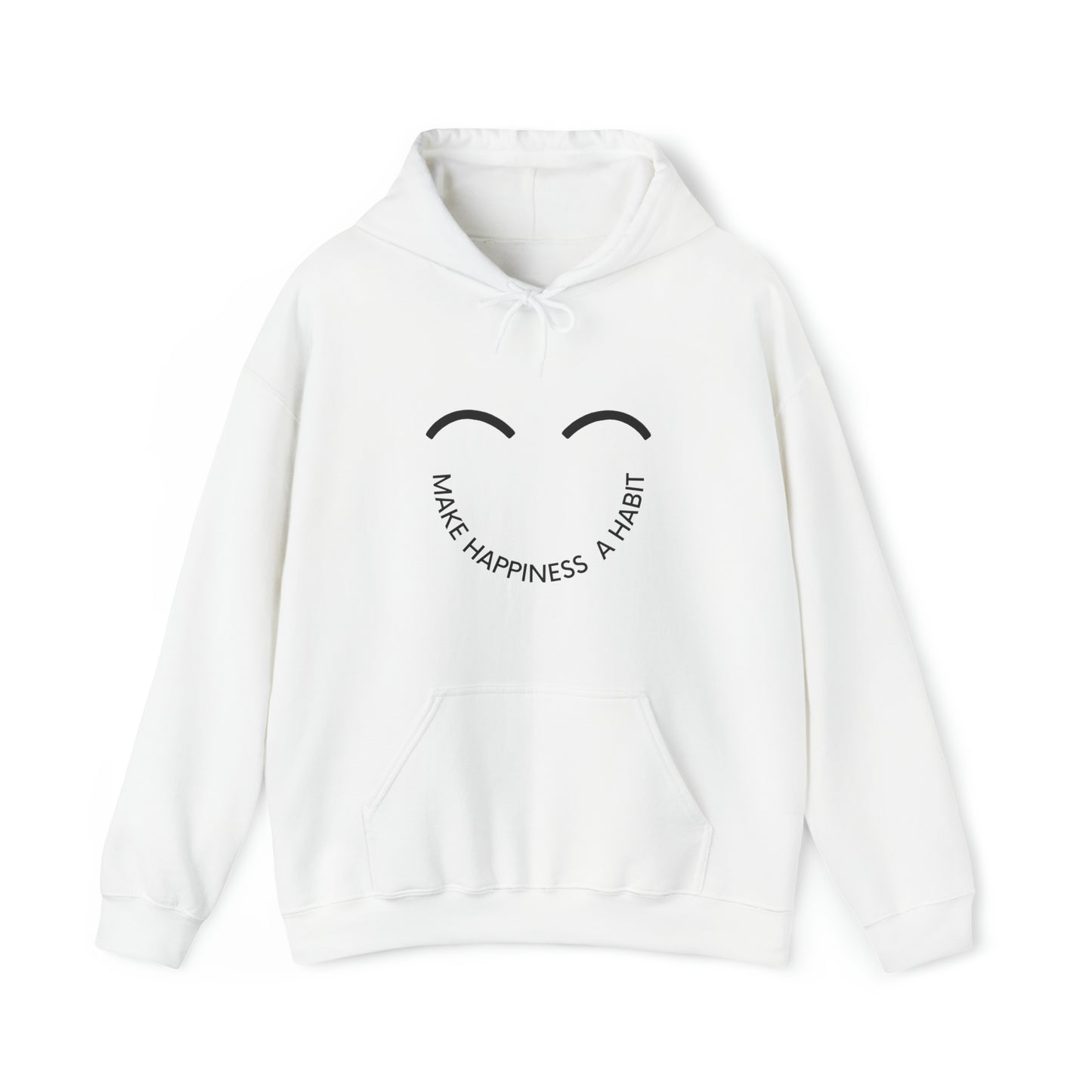 Make happiness a habit Heavy Blend™ Hooded Sweatshirt for men and women