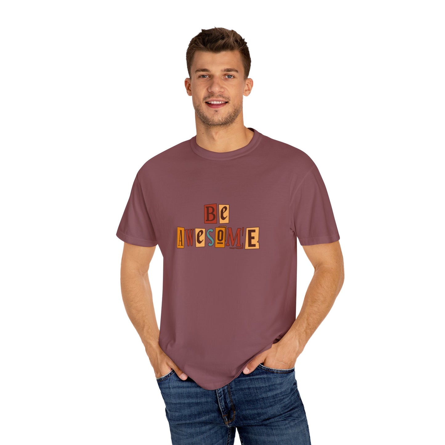 Colourful Be Awesome cool T-shirt for men and women