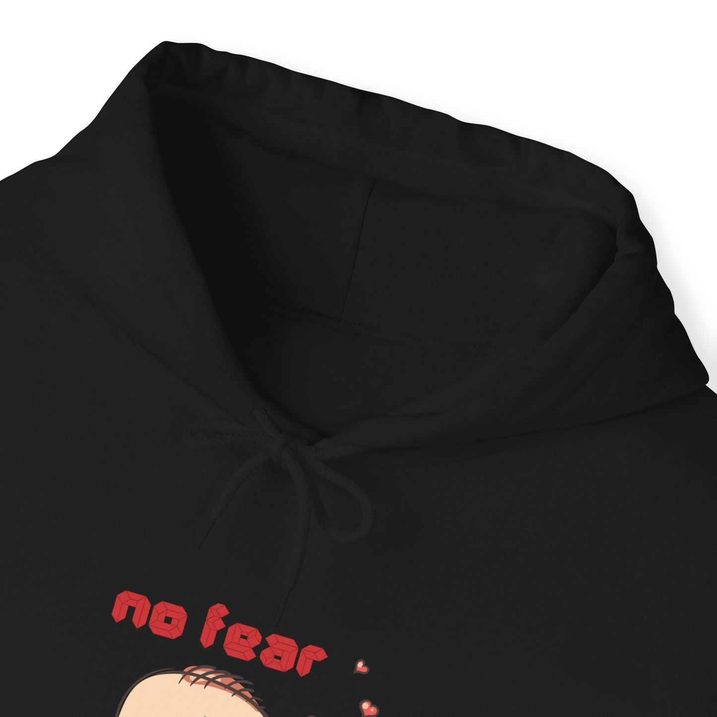 No fear when you are near cute valentine Heavy Hooded Sweatshirt for men and women