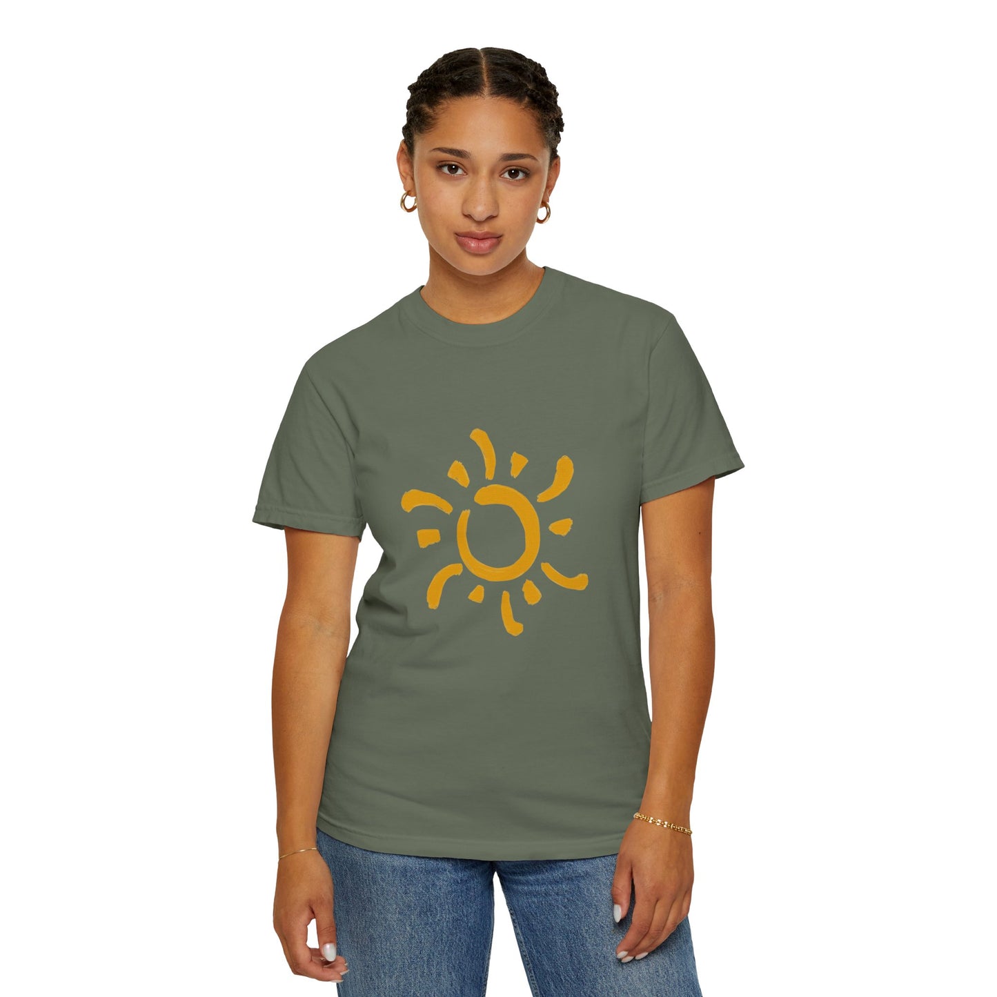 Beautiful rising sun art T-shirt for women