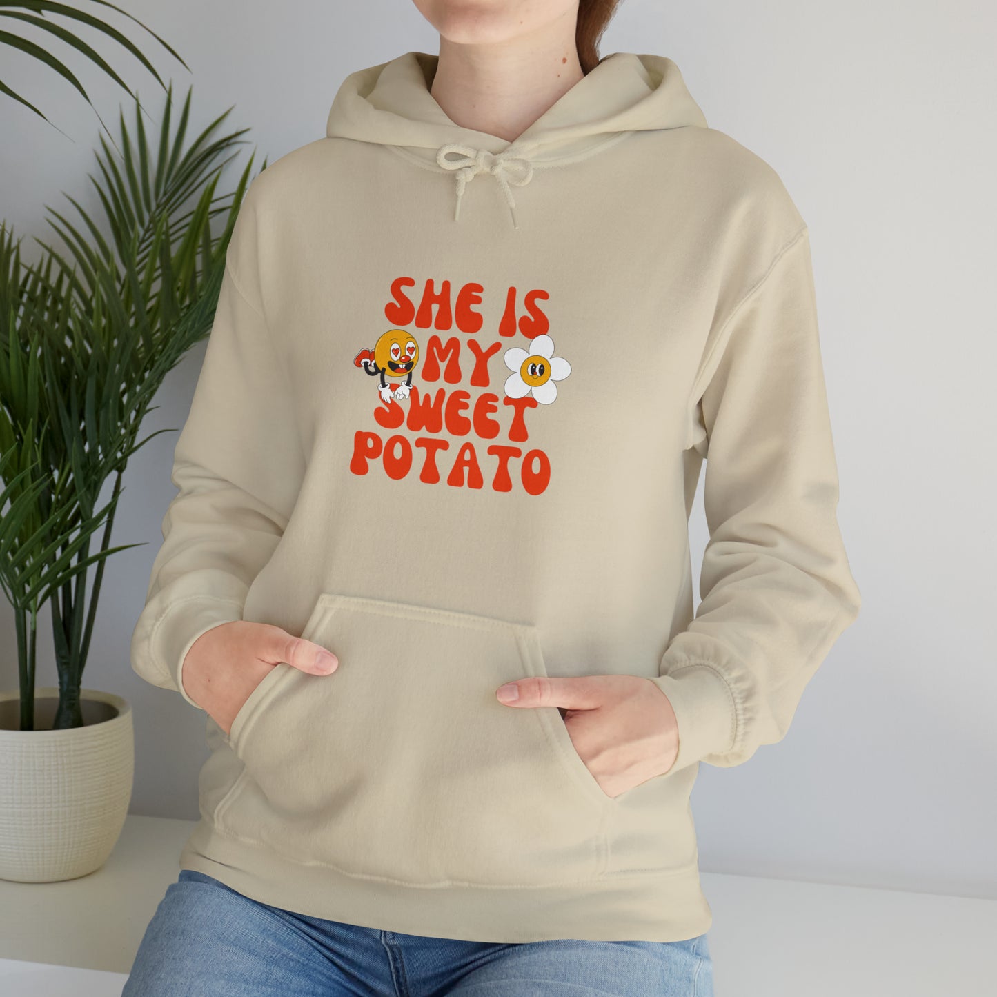 MEN and WOMEN cute she is my sweet potato Heavy Blend™ Hooded Sweatshirt