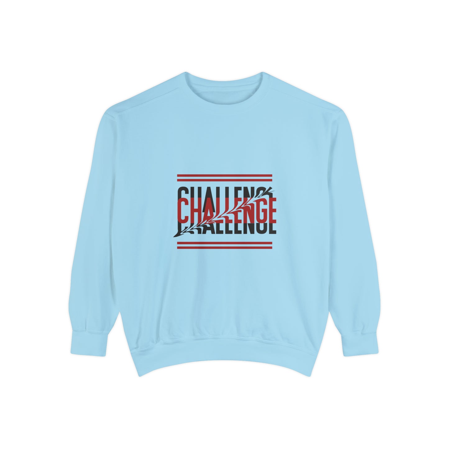 Beautiful Creative Challenge print men and women and  Garment-Dyed Sweatshirt