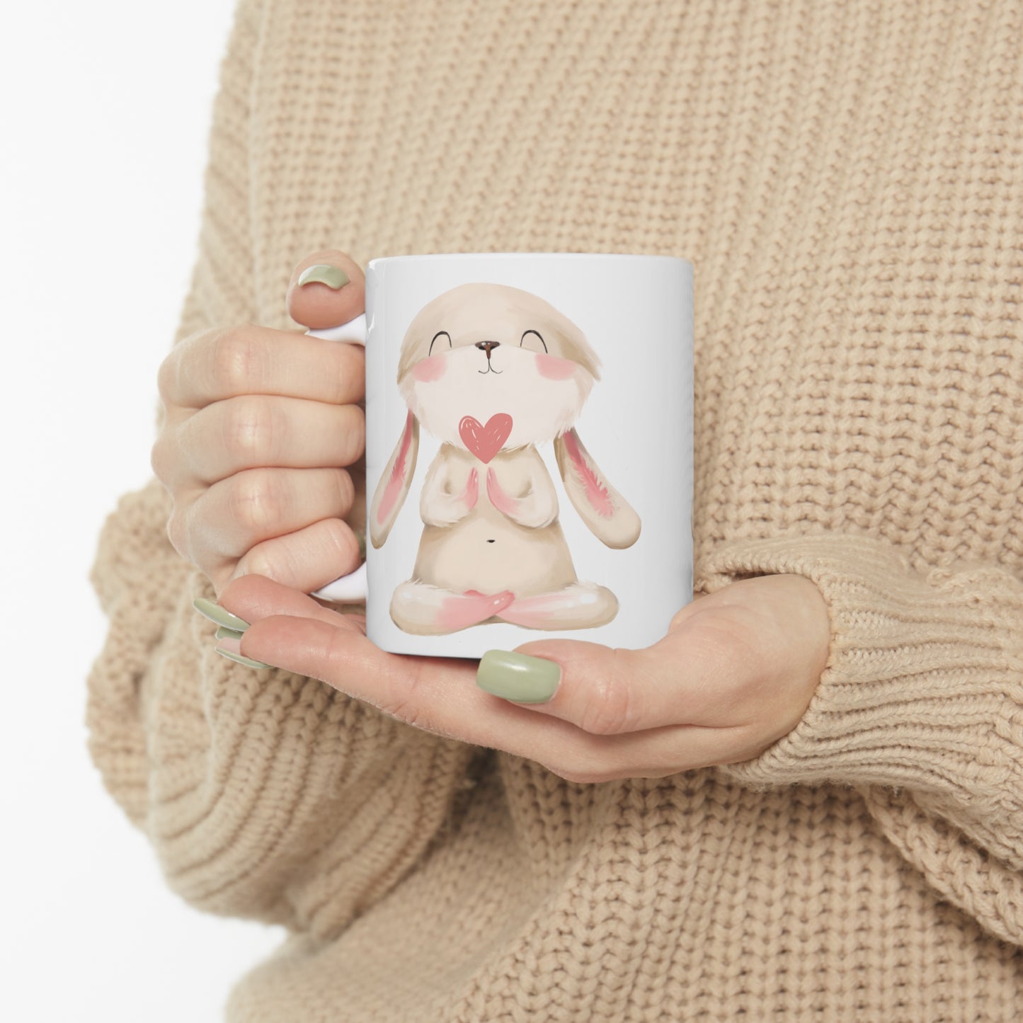 Cute bunny with heart Coffee  Mug 11oz