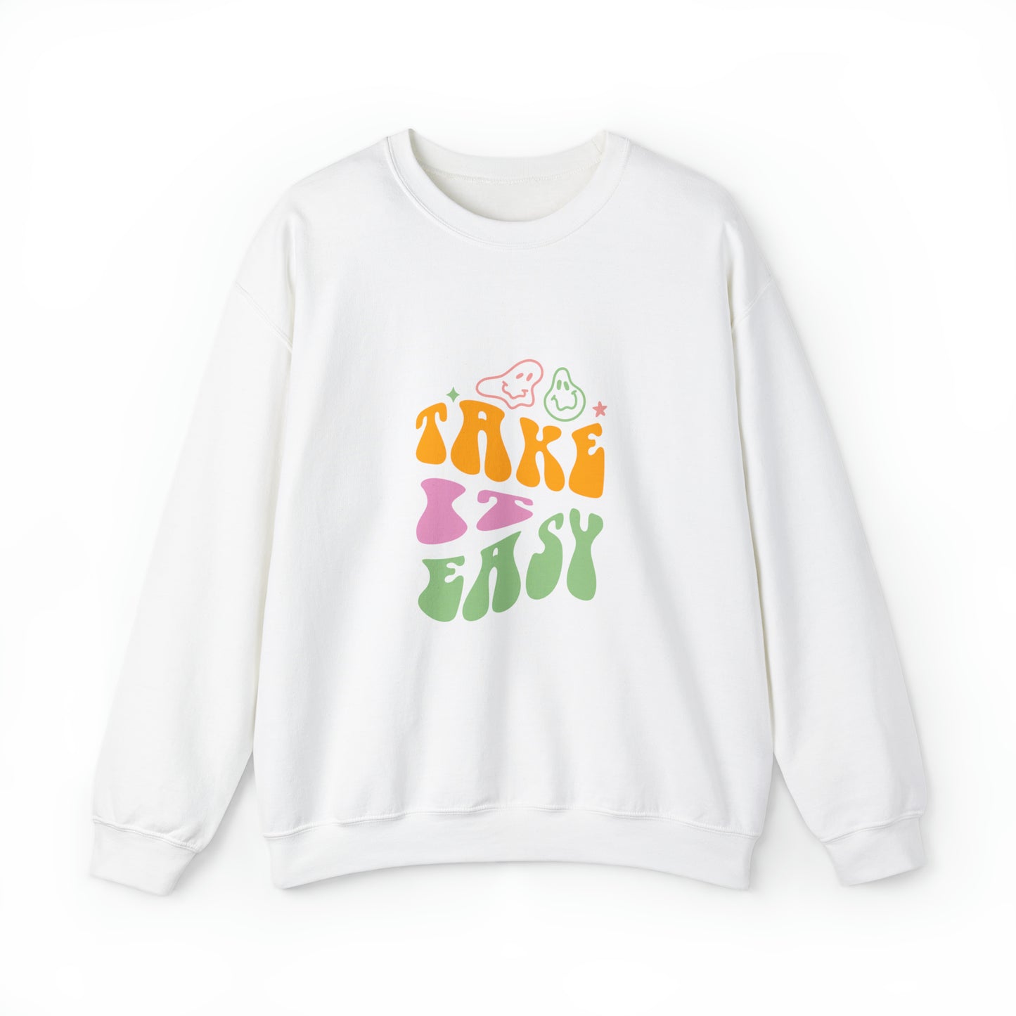 Take it easy colourful men and women Heavy Blend™ Crewneck Sweatshirt