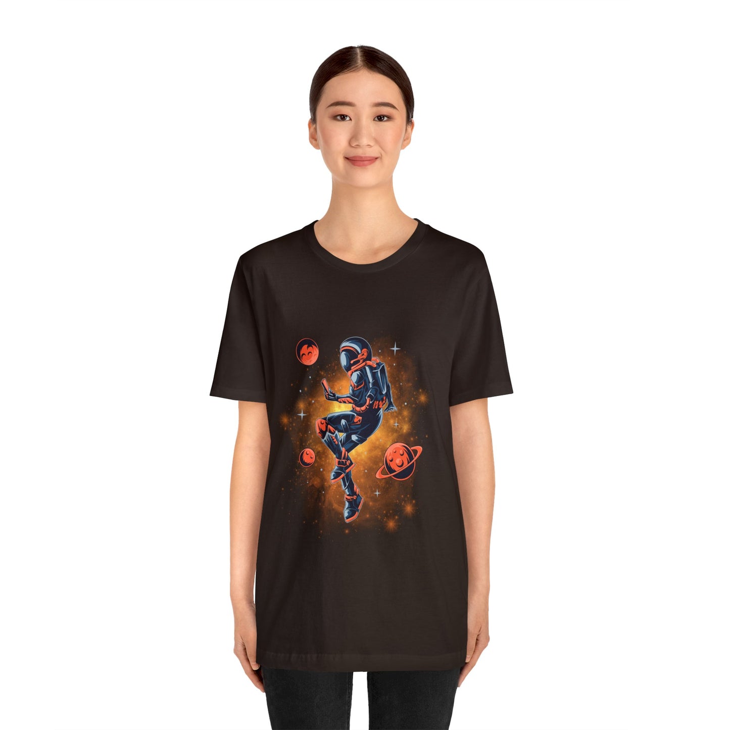 Beautiful Astronaut Jersey Short Sleeve T-Shirt for men and women