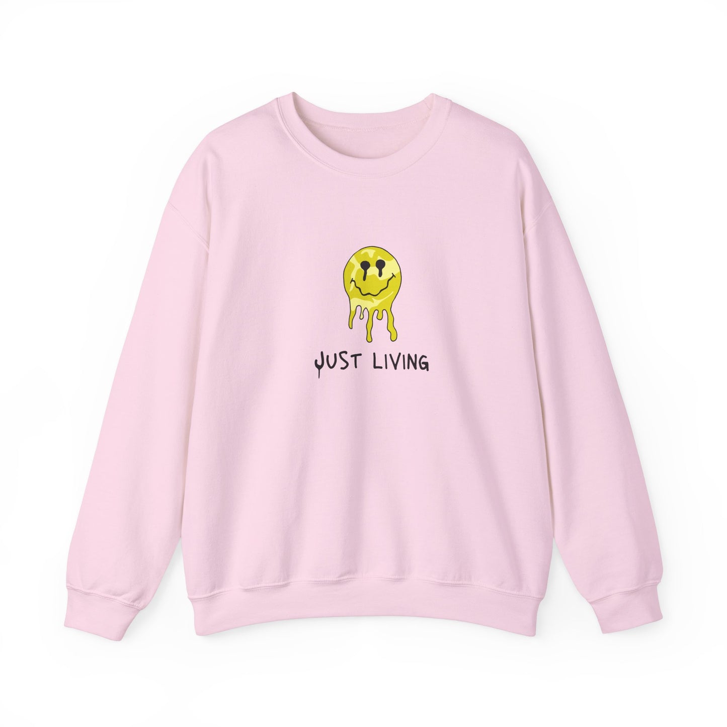 MEN and WOMEN CUTE Just Living Heavy Blend Crewneck Sweatshirt