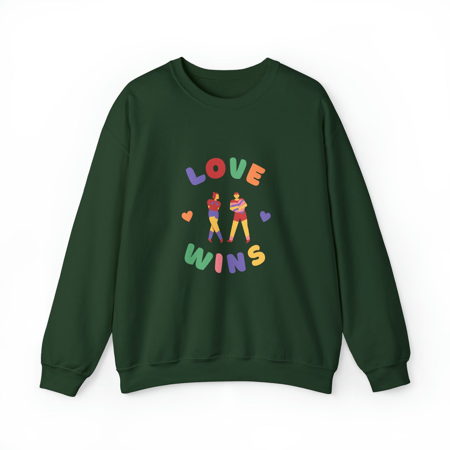 Beautiful LOVE WINS couple Heavy Blend™ Crewneck Sweatshirt for men and women