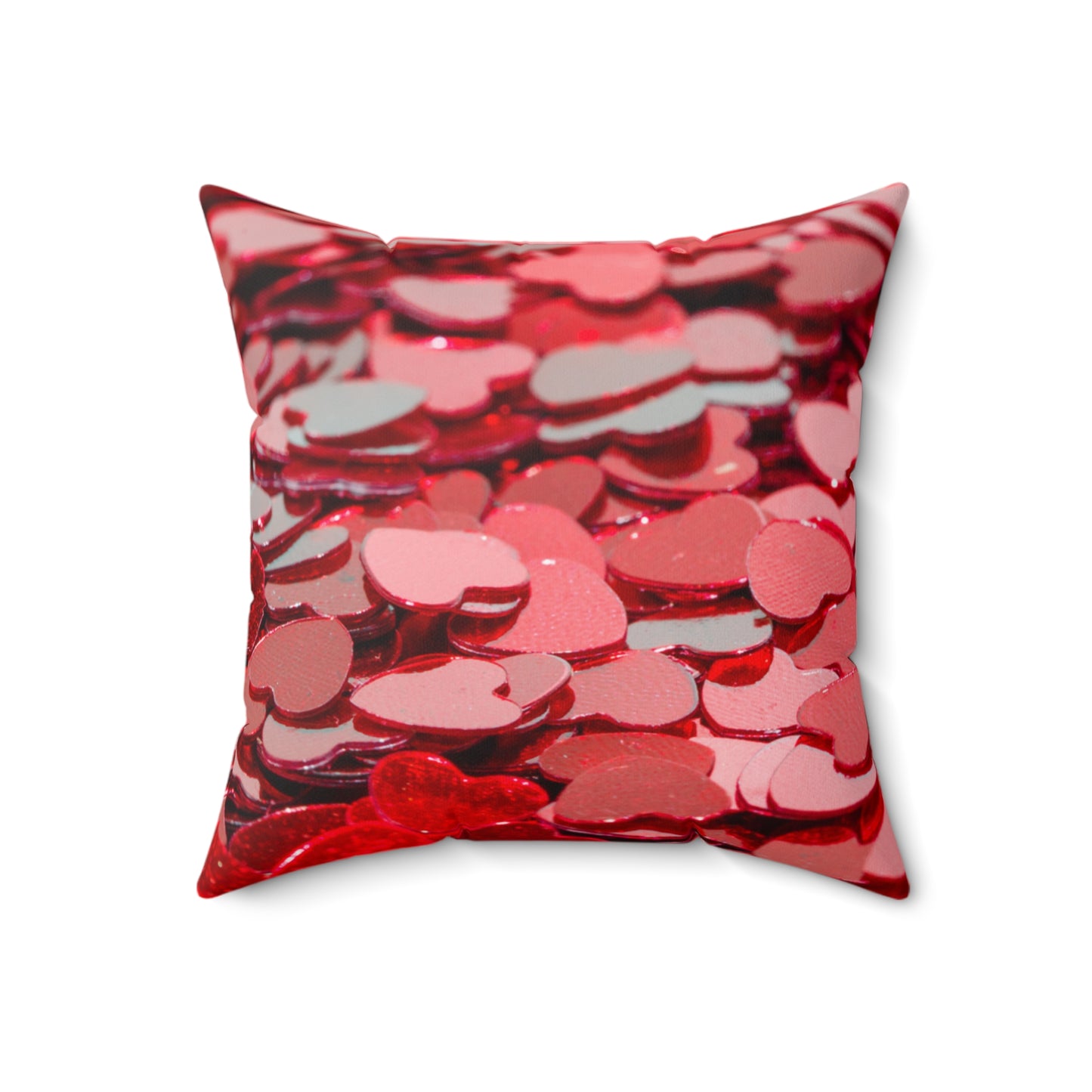 Cute and beautiful red heart Square Pillow