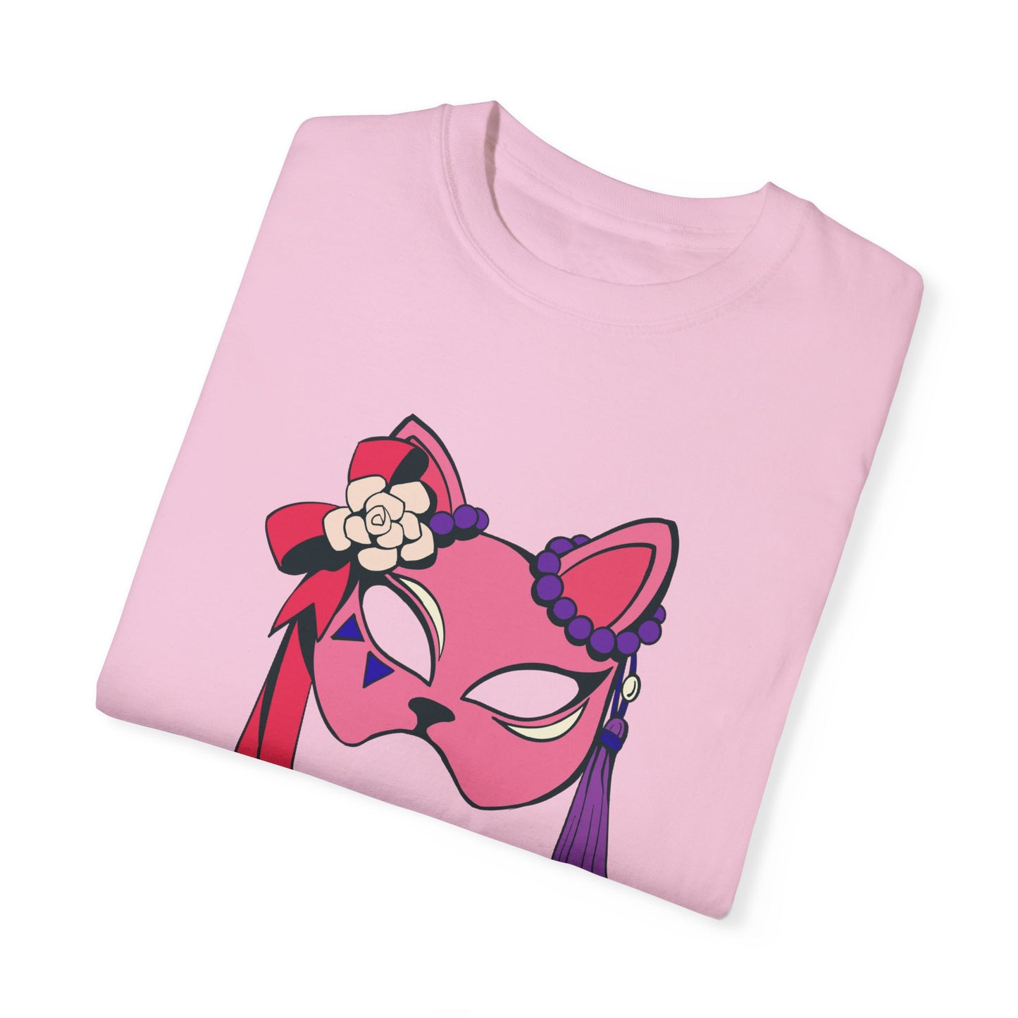 Beautiful cat mask artwork T-shirt for women