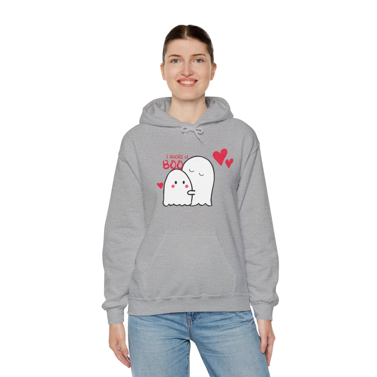 Cute i adore you my boo Heavy Hooded Sweatshirt for men and women