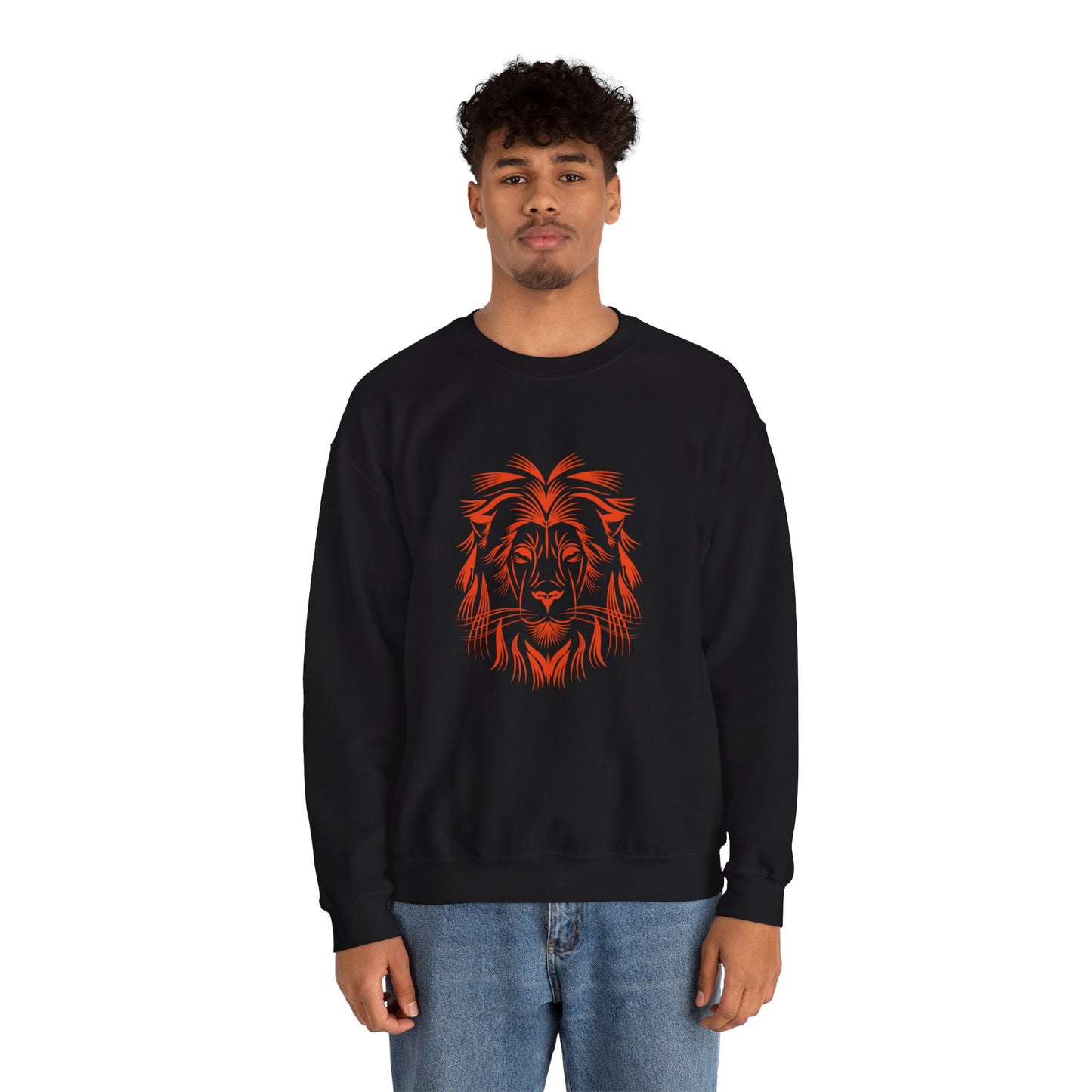 Beautiful lion art Crewneck Sweatshirt for men