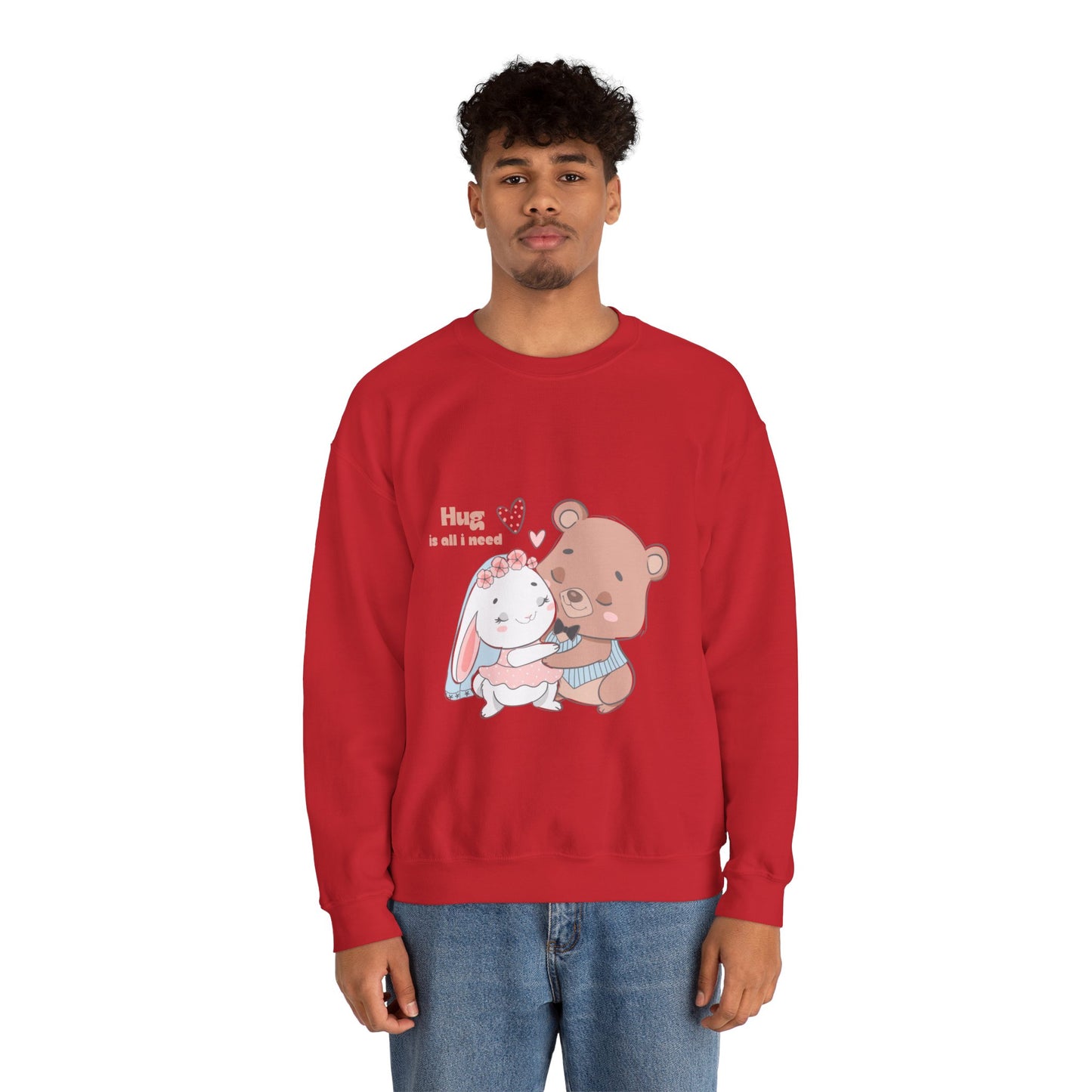 Hug is all i need Cute heavy Valentine's Special Sweatshirt for men and women