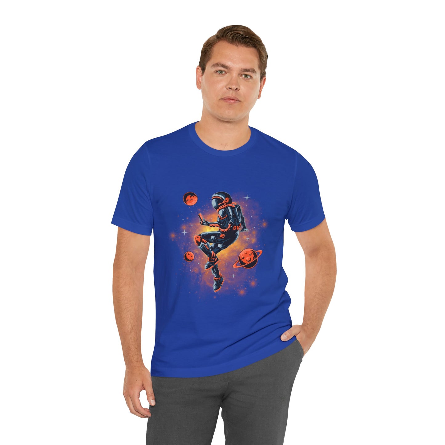 Beautiful Astronaut Jersey Short Sleeve T-Shirt for men and women