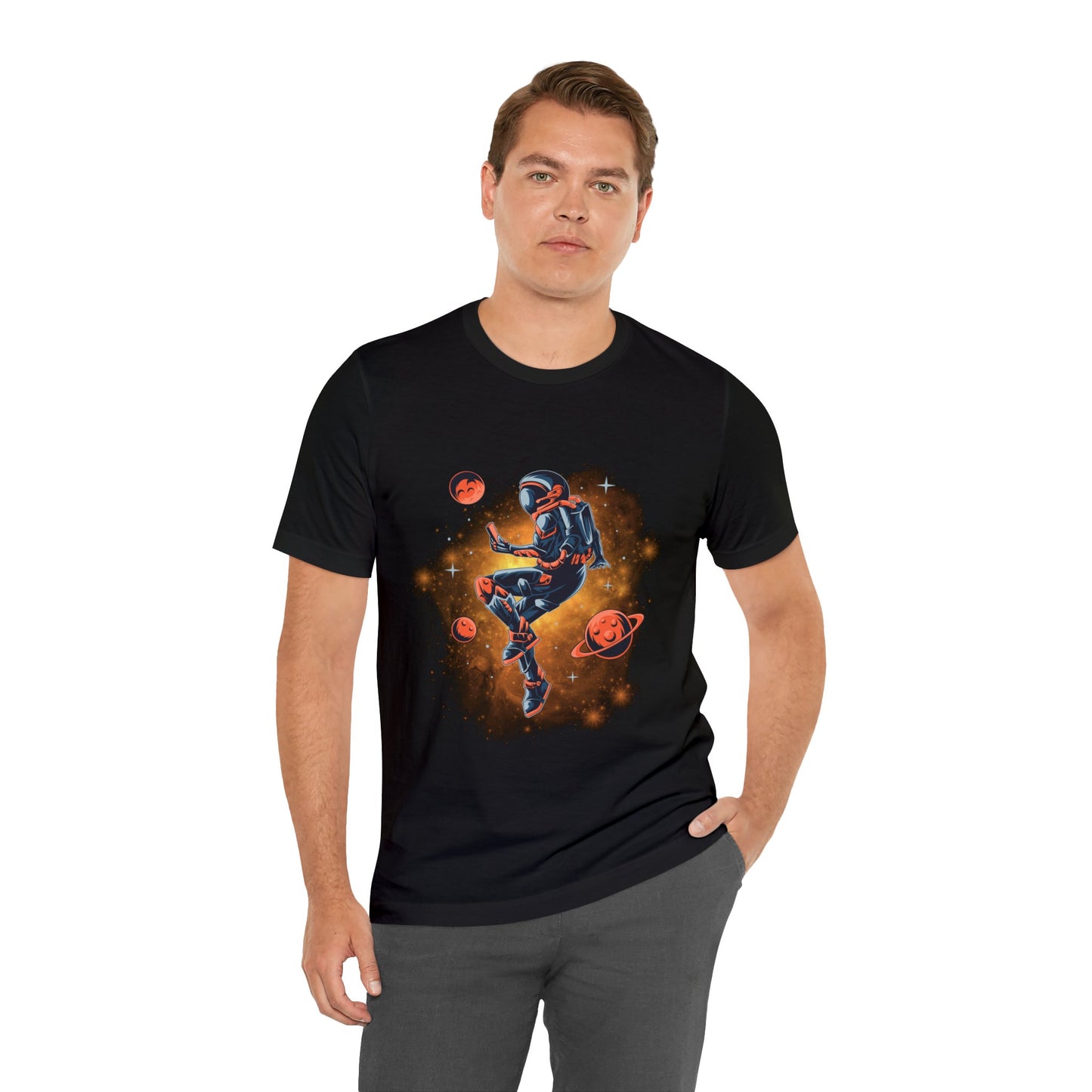 Beautiful Astronaut Jersey Short Sleeve T-Shirt for men and women