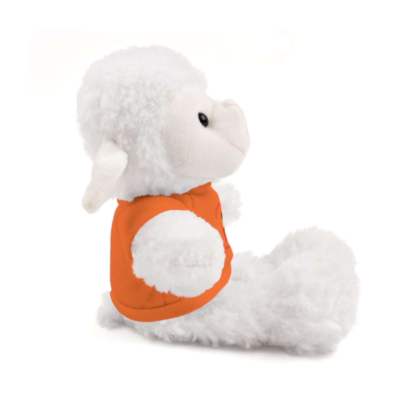 Cute sheep SANTA PAW IS HERE to spread good cheer soft toy