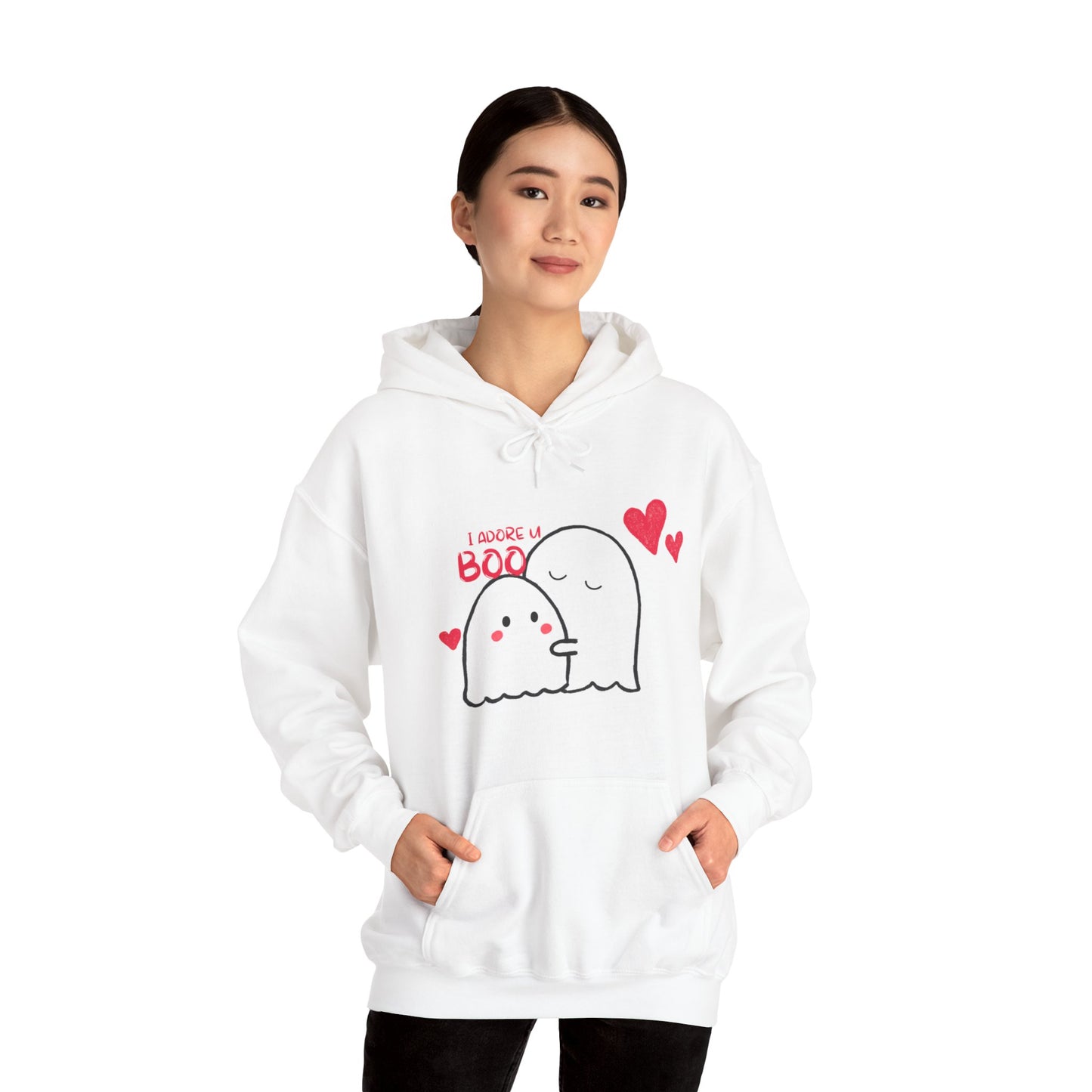 Cute i adore you my boo Heavy Hooded Sweatshirt for men and women